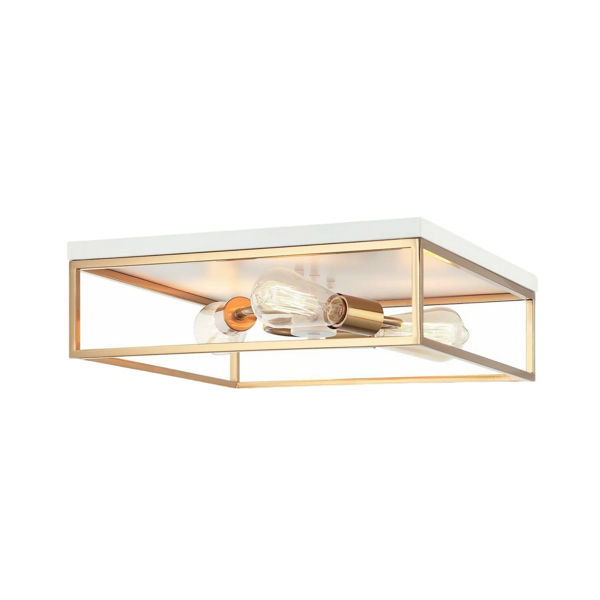 CLARKE 3 LIGHT SQUARE FLUSH MOUNT