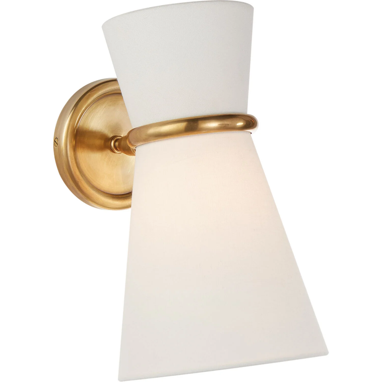 CLARKSON 1-LIGHT 7-INCH WALL SCONCE WITH LINEN SHADE