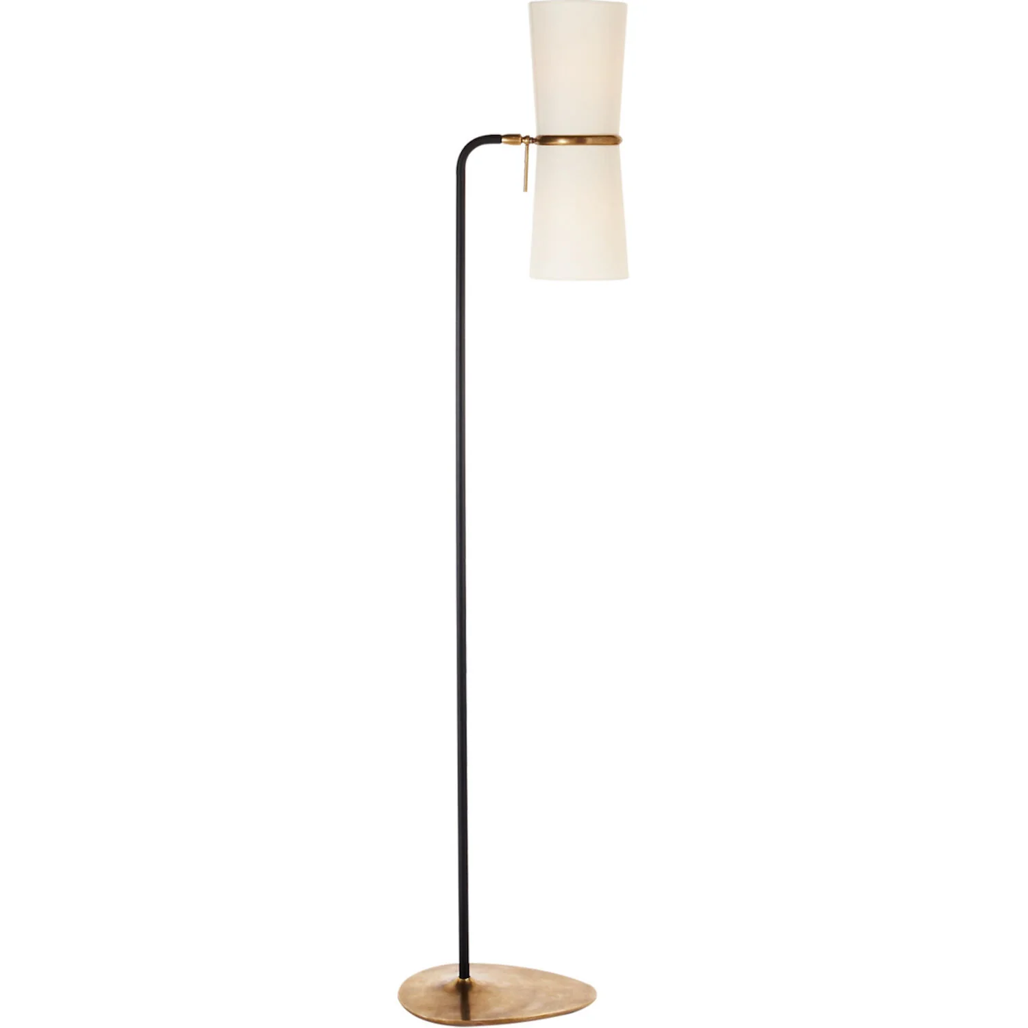 CLARKSON 2-LIGHT 58-INCH FLOOR LAMP WITH LINEN SHADE