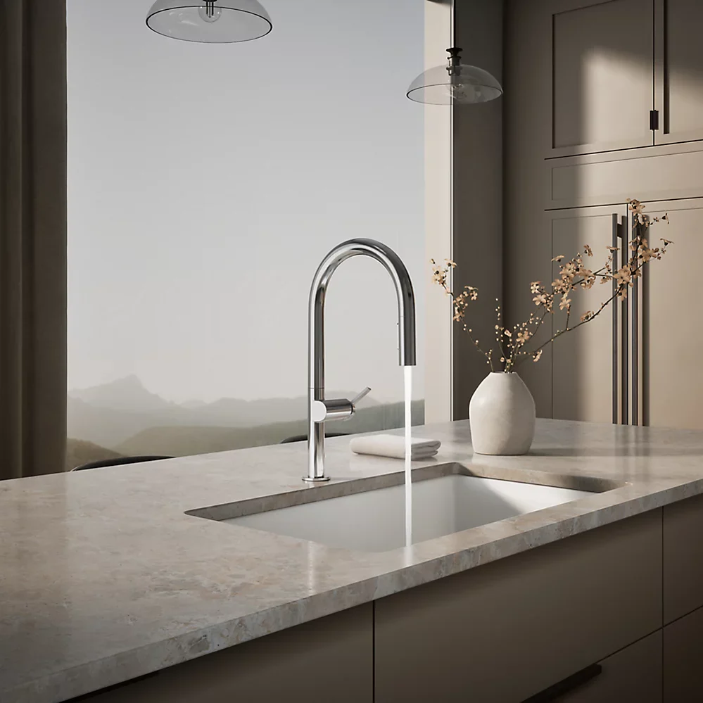 COMPONENTS® ARC SPOUT PULL-DOWN KITCHEN SINK FAUCET WITH TWO-FUNCTION SPRAYHEAD - Image 13