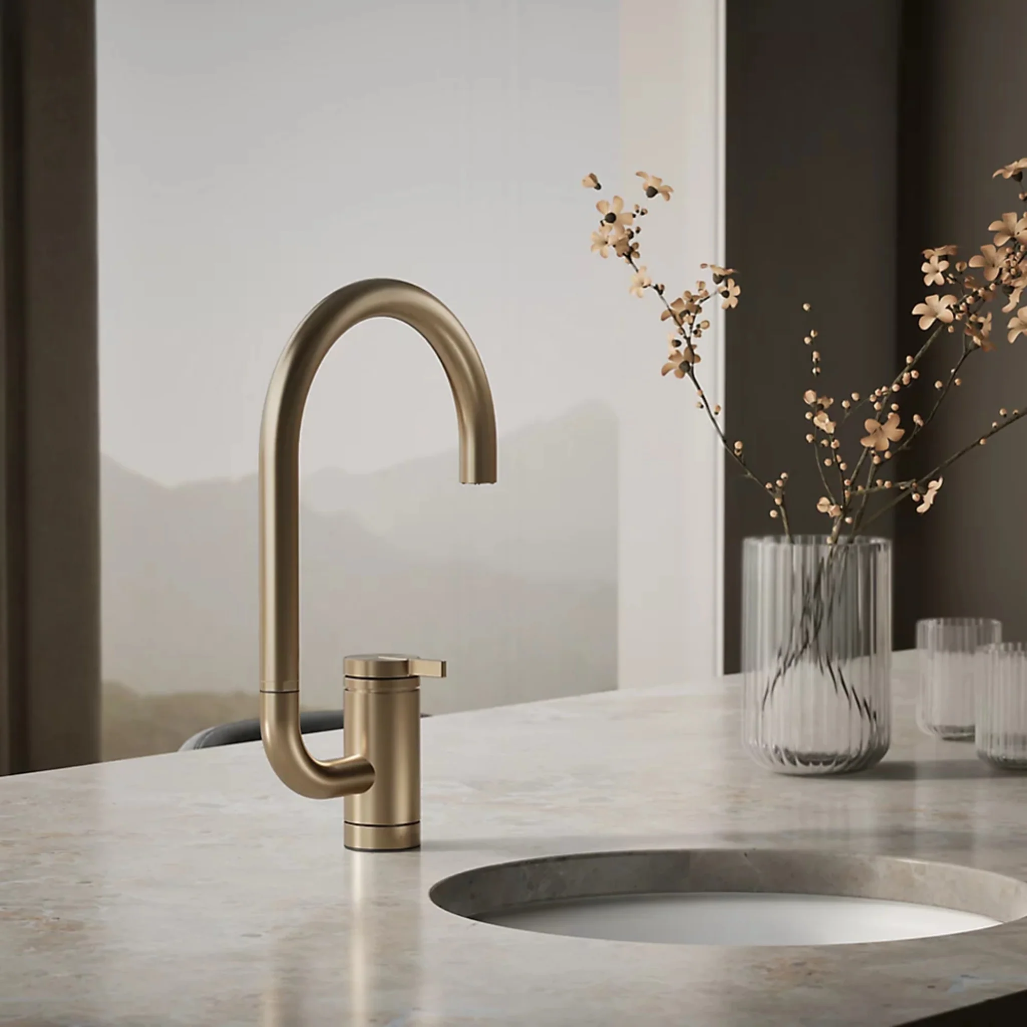 COMPONENTS® SINGLE-HANDLE BAR SINK FAUCET WITH TWO-FUNCTION EXTENDED-REACH ARC SPOUT - Image 2