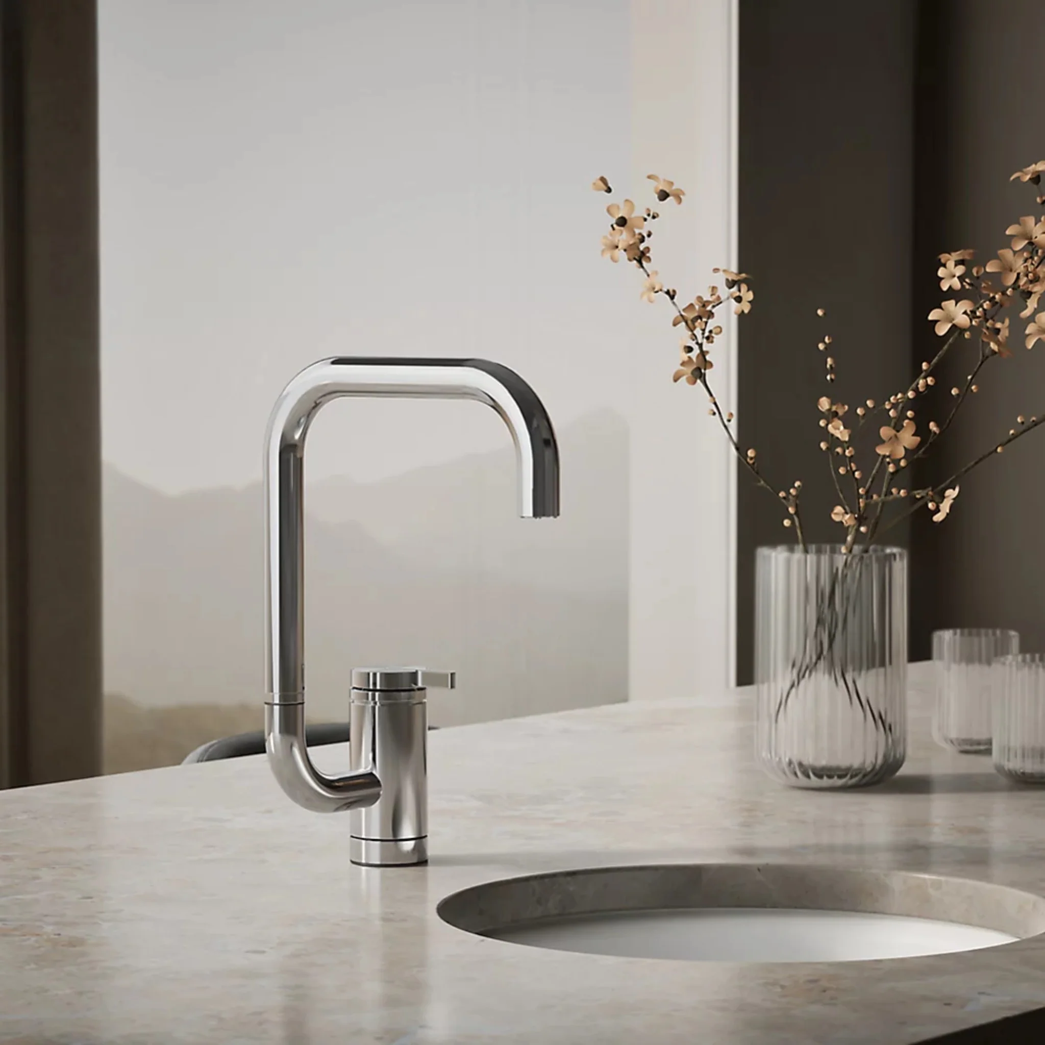 COMPONENTS® SINGLE-HANDLE BAR SINK FAUCET WITH TWO-FUNCTION EXTENDED-REACH SQUARE SPOUT - Image 11