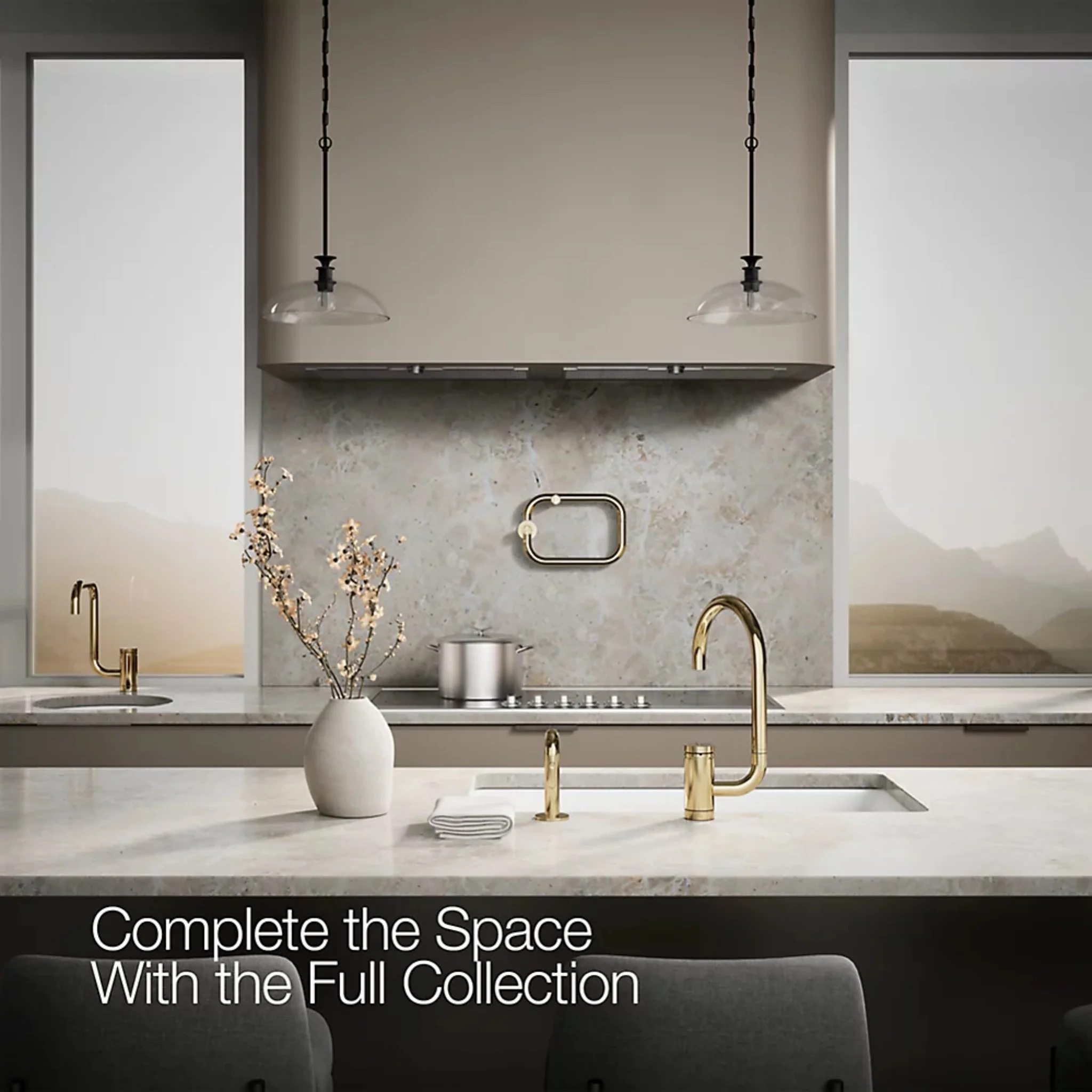 COMPONENTS® SINGLE-HANDLE KITCHEN SINK FAUCET WITH TWO-FUNCTION EXTENDED-REACH ARC SPOUT AND SIDE SPRAYER - Image 15
