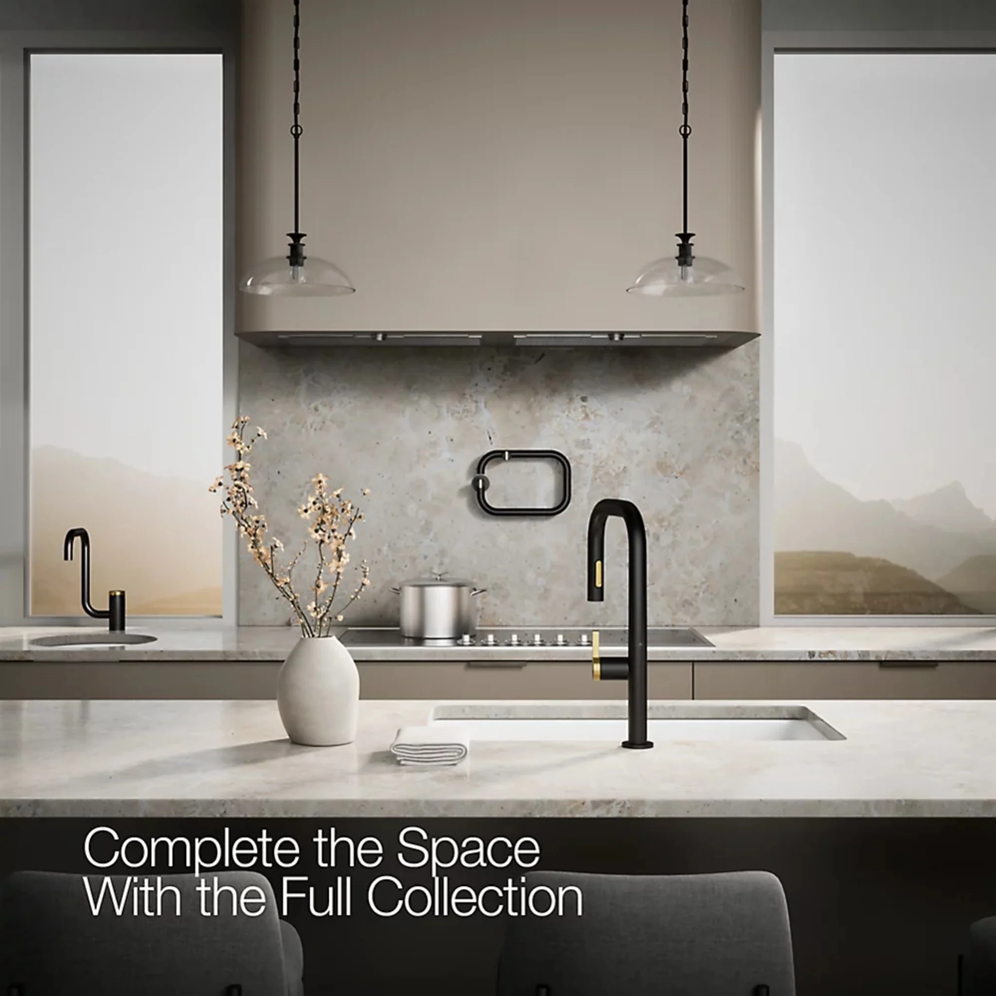 COMPONENTS® SQUARE SPOUT PULL-DOWN KITCHEN SINK FAUCET WITH TWO-FUNCTION SPRAYHEAD - Image 15