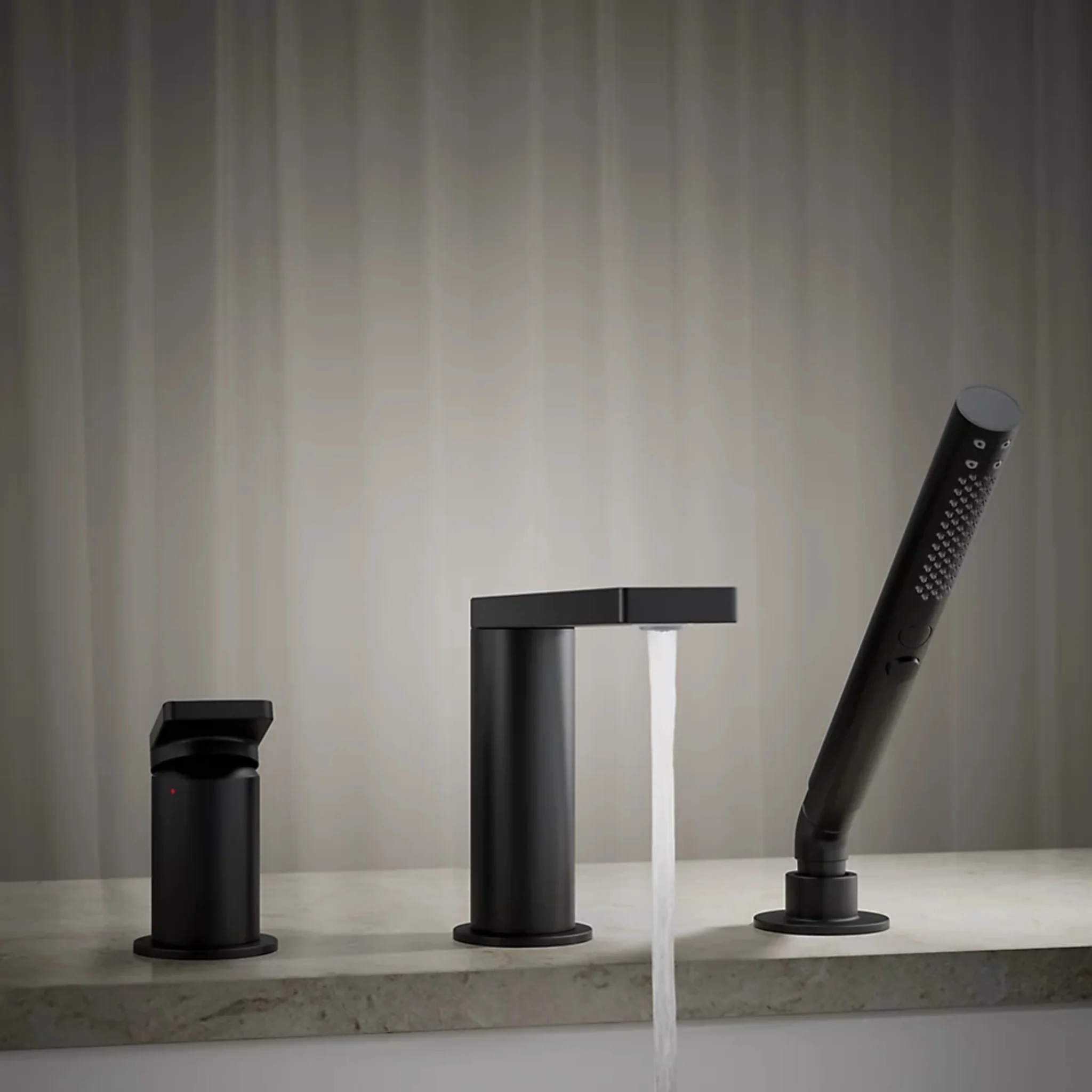 COMPOSED DECK MOUNT BATH FAUCET WITH HANDSHOWER - Image 10