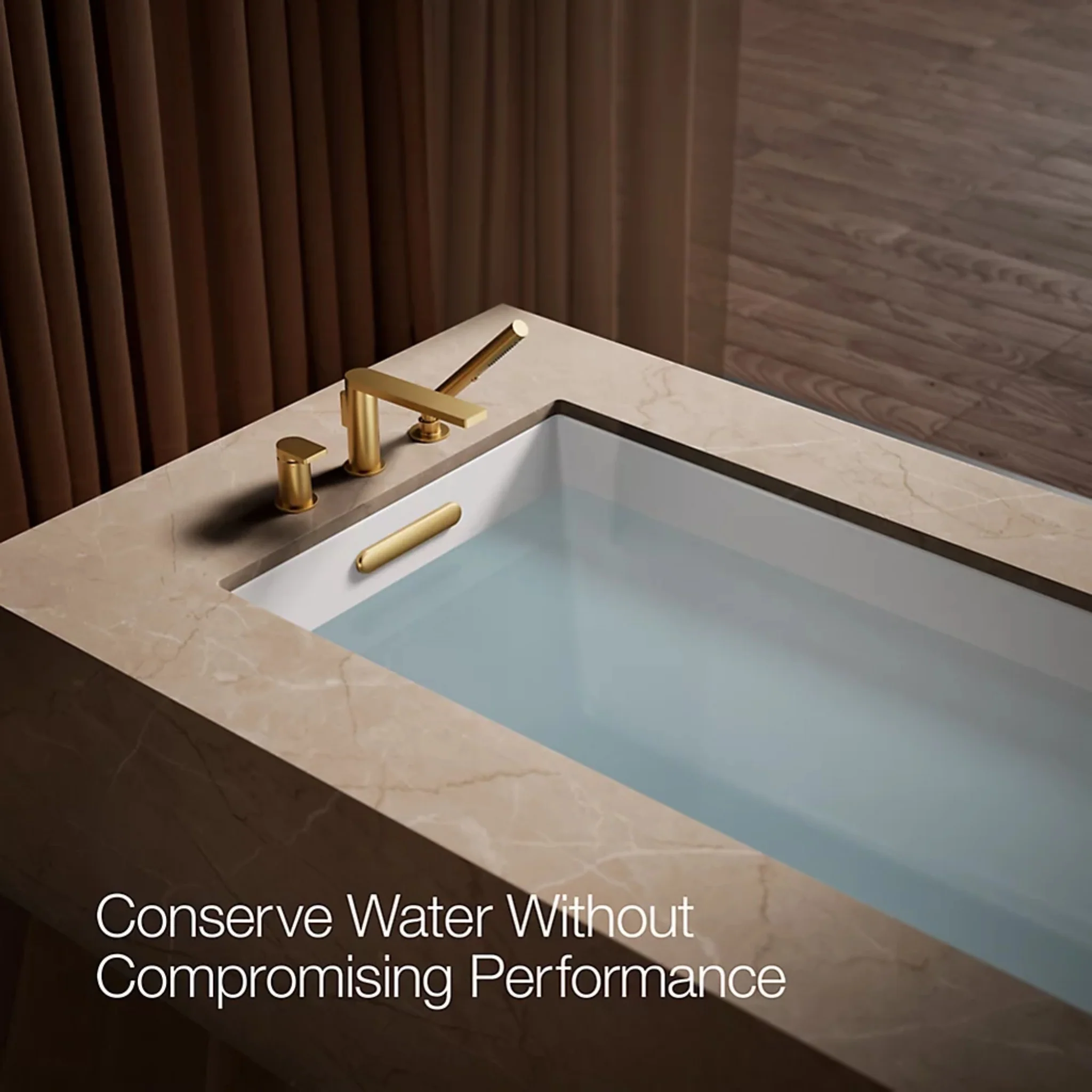 COMPOSED DECK MOUNT BATH FAUCET WITH HANDSHOWER - Image 18