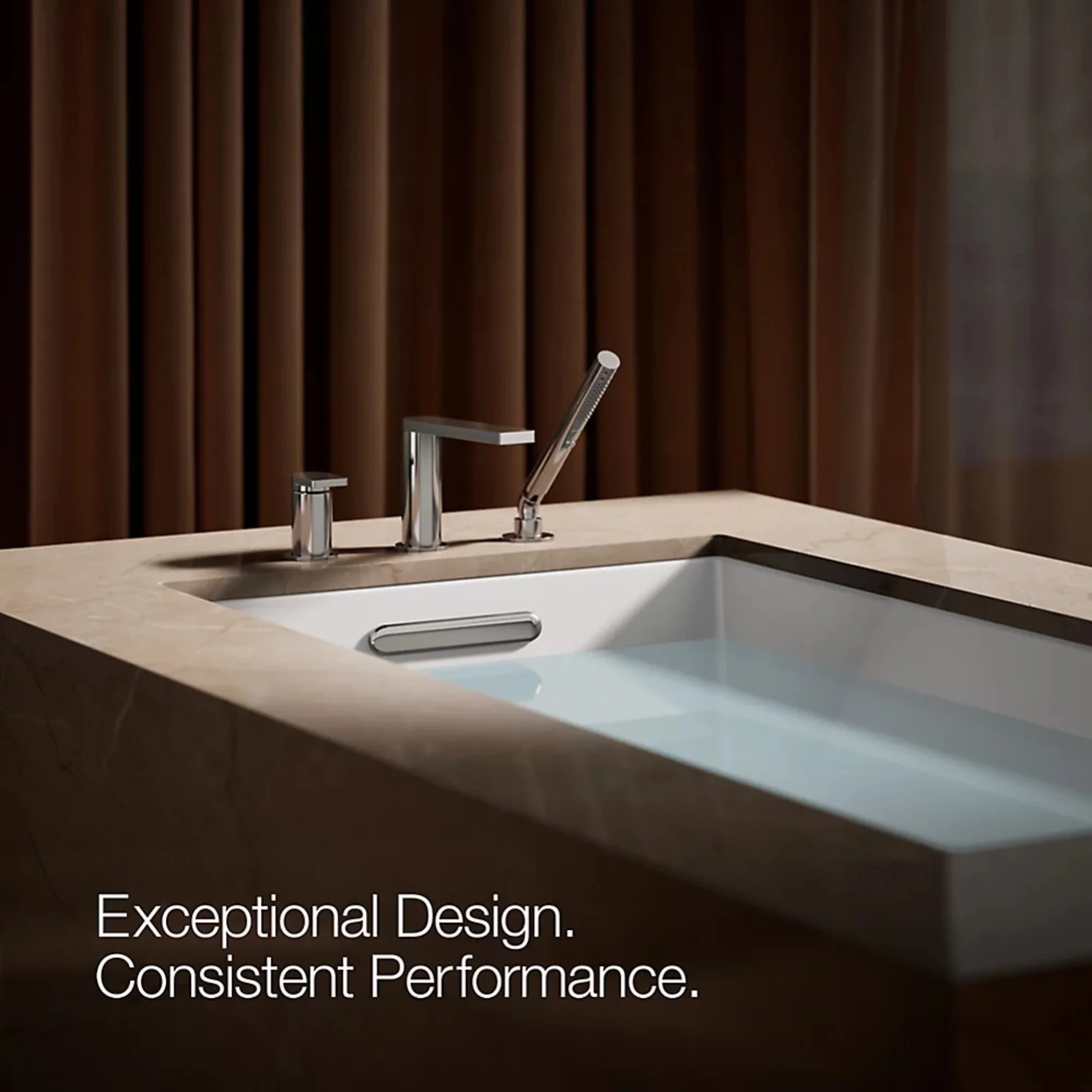 COMPOSED DECK MOUNT BATH FAUCET WITH HANDSHOWER - Image 20