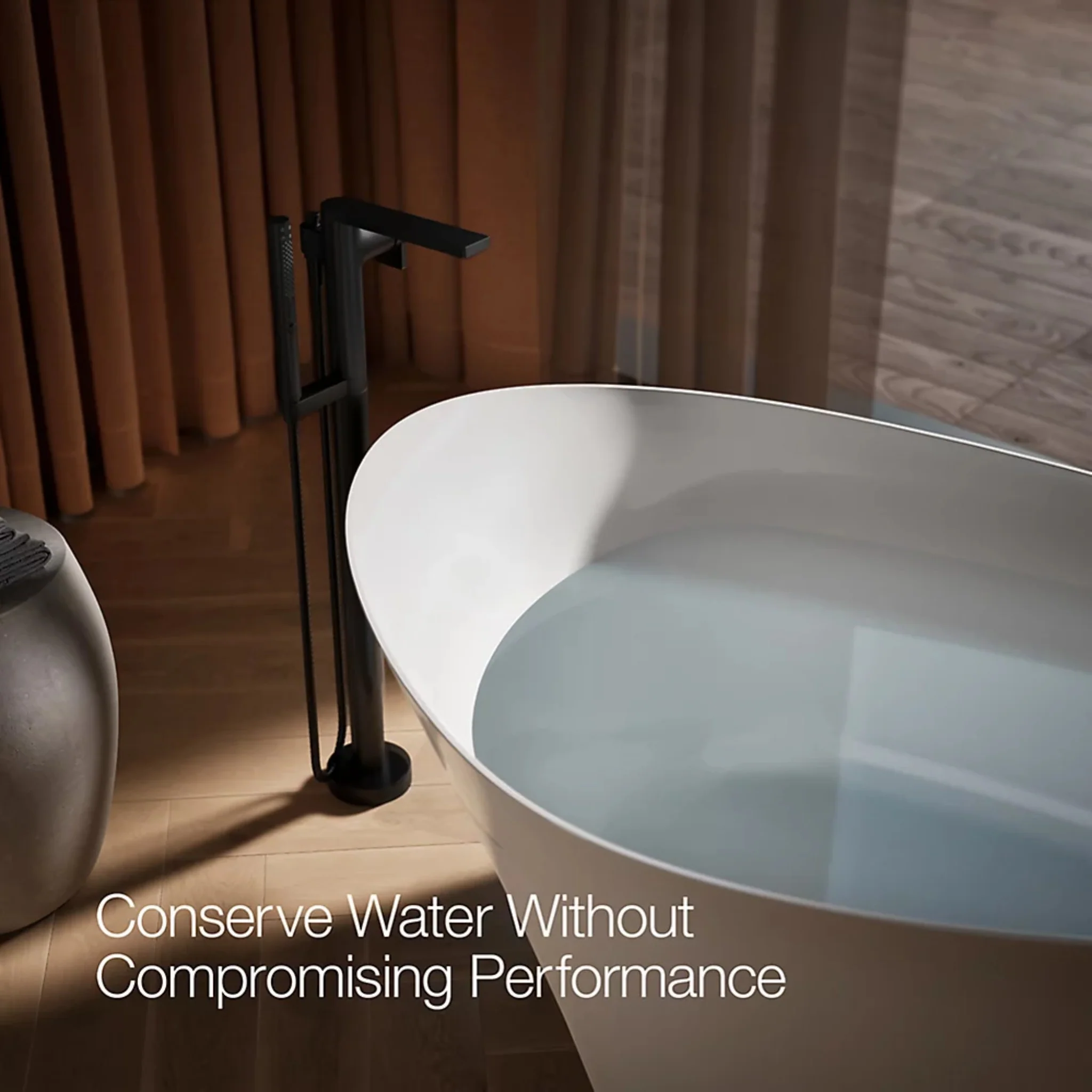 COMPOSED FLOOR MOUNT BATH FILLER TRIM WITH HANDSHOWER - Image 18
