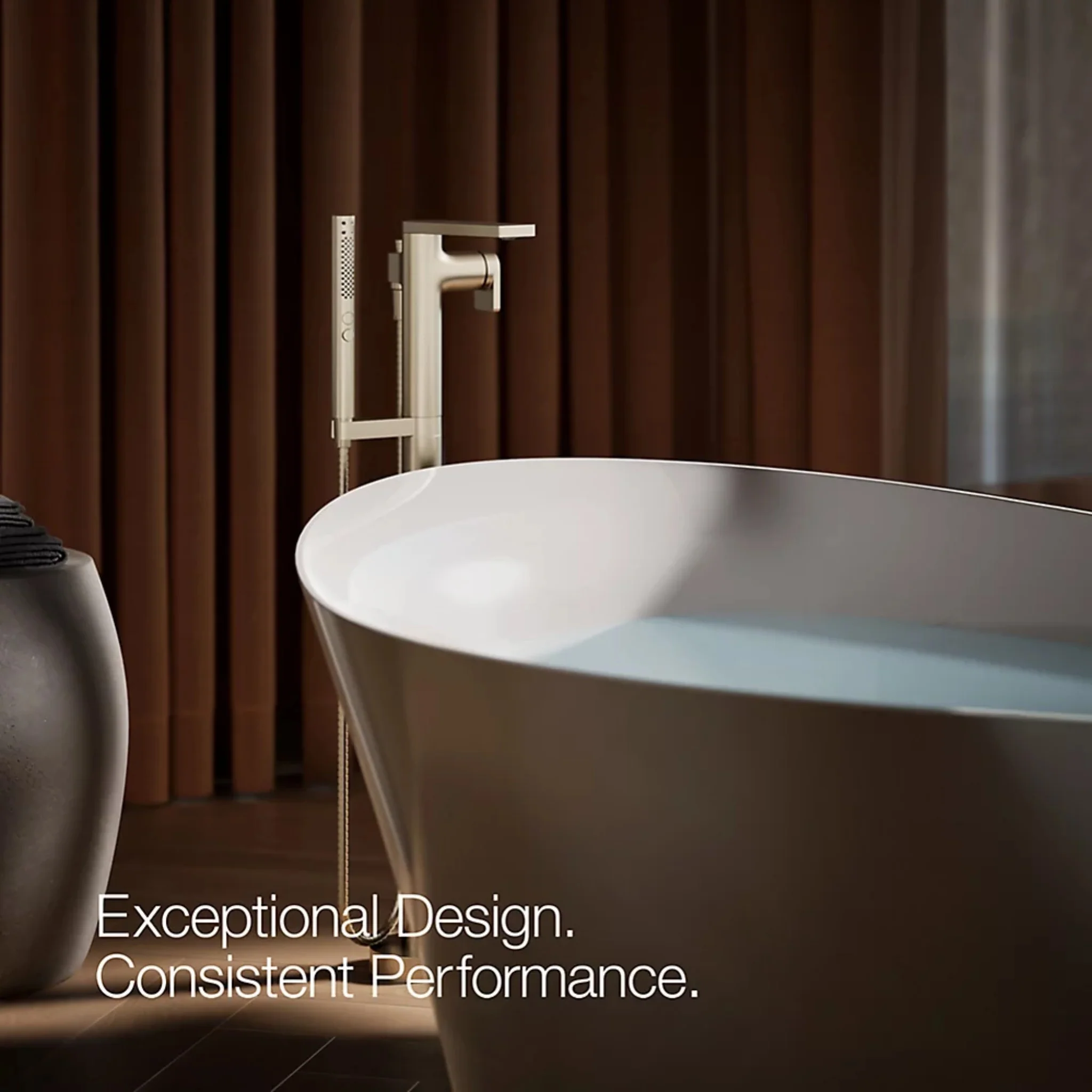 COMPOSED FLOOR MOUNT BATH FILLER TRIM WITH HANDSHOWER - Image 19