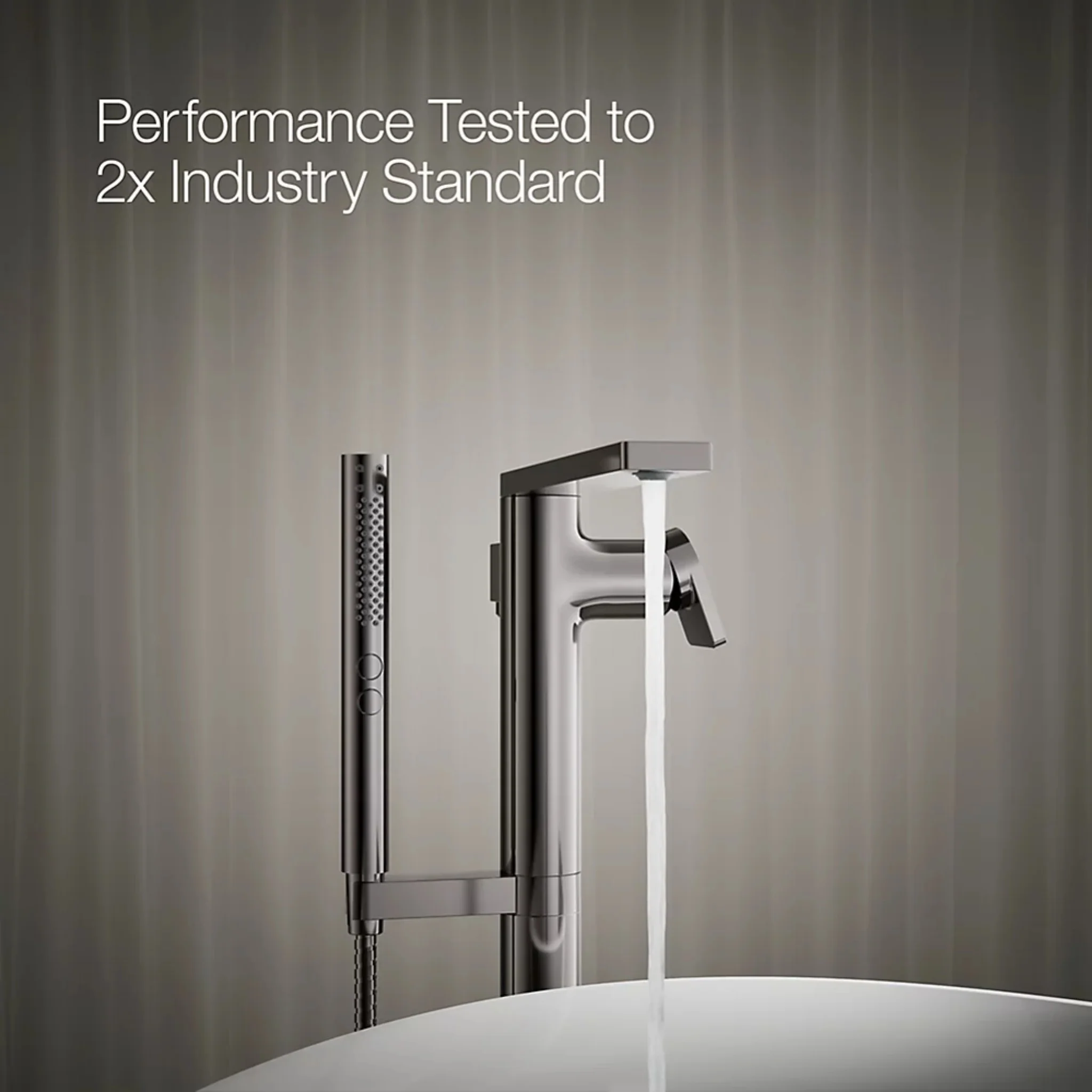 COMPOSED FLOOR MOUNT BATH FILLER TRIM WITH HANDSHOWER - Image 20