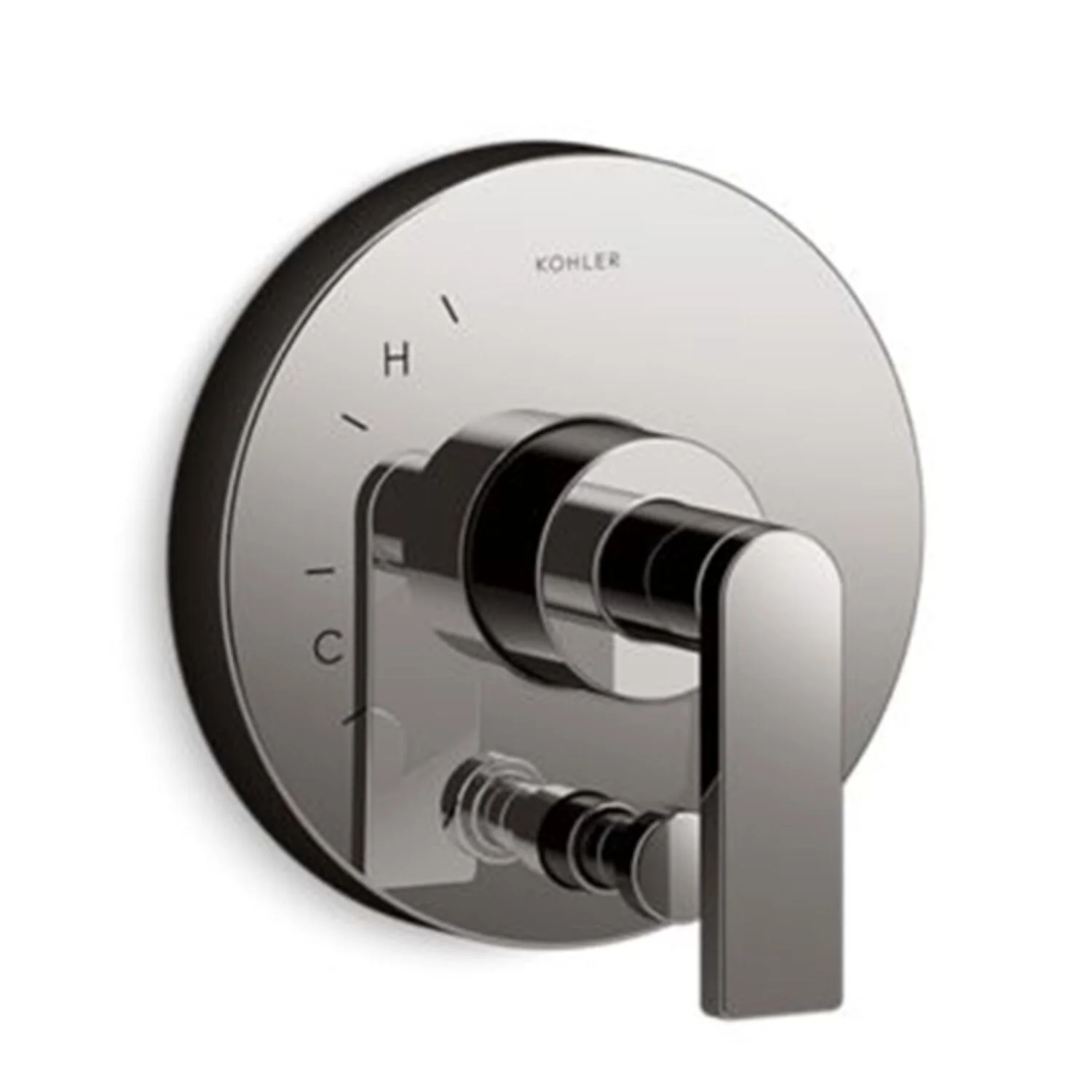 COMPOSED RITE-TEMP VALVE TRIM WITH PUSH-BUTTON DIVERTER AND LEVER HANDLE