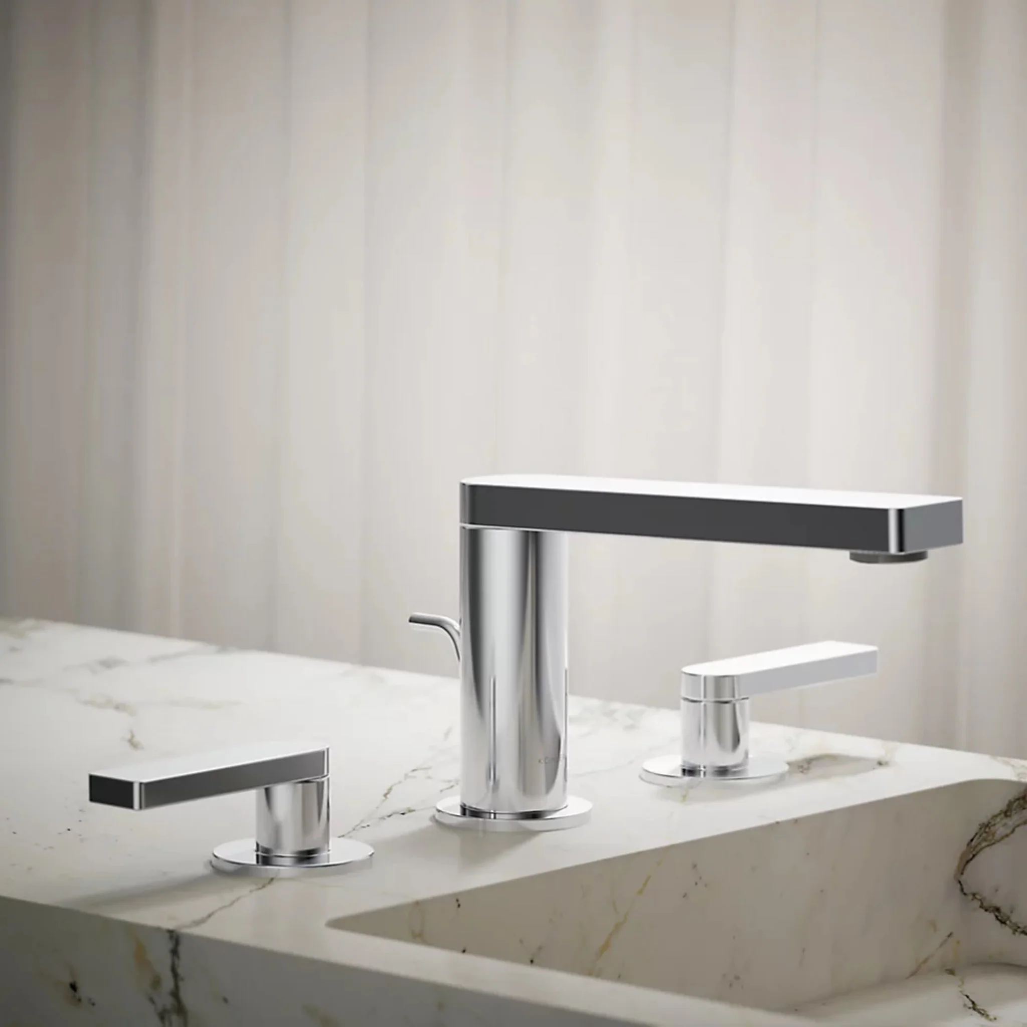 COMPOSED WIDESPREAD BATHROOM SINK FAUCET WITH LEVER HANDLES - Image 10