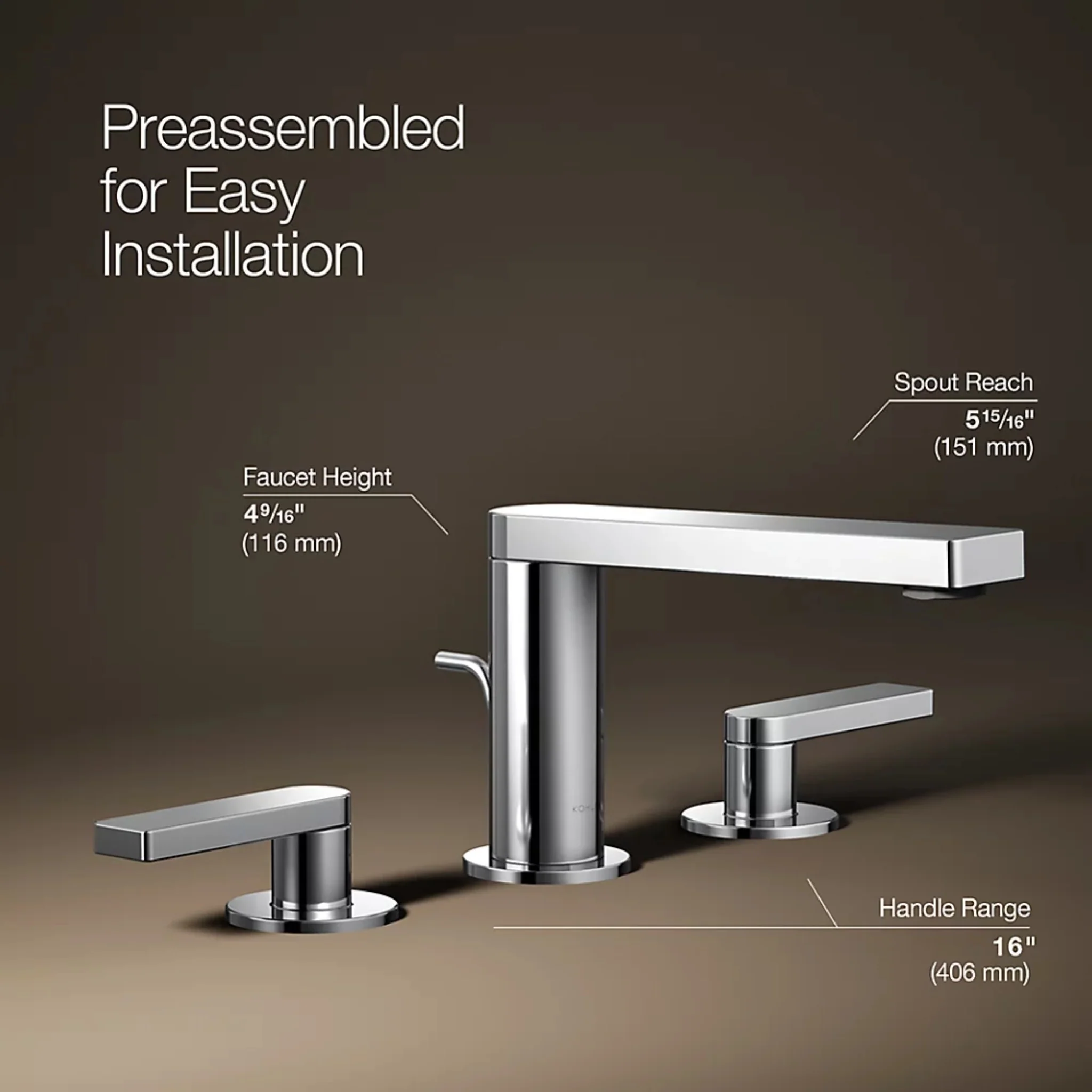 COMPOSED WIDESPREAD BATHROOM SINK FAUCET WITH LEVER HANDLES - Image 20