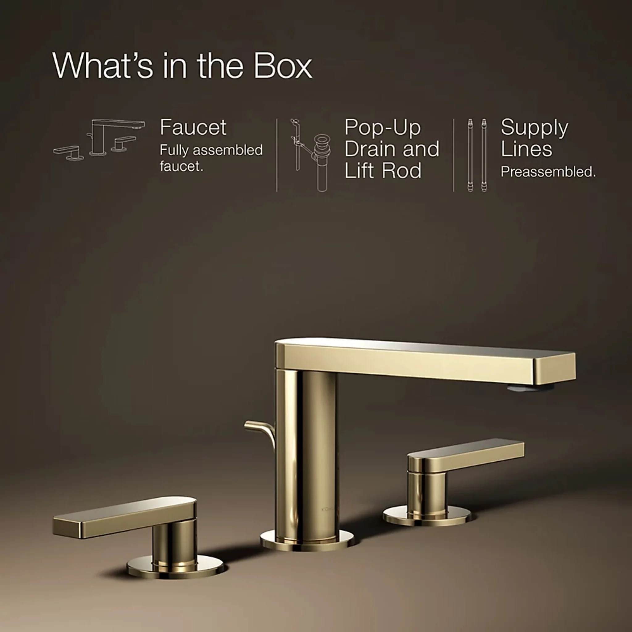 COMPOSED WIDESPREAD BATHROOM SINK FAUCET WITH LEVER HANDLES - Image 21