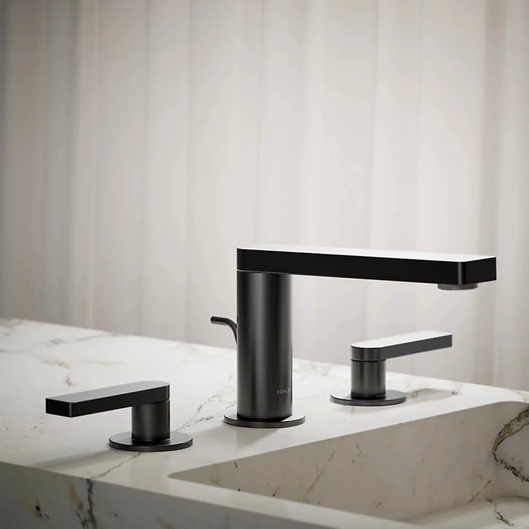 COMPOSED WIDESPREAD BATHROOM SINK FAUCET WITH LEVER HANDLES - Image 9