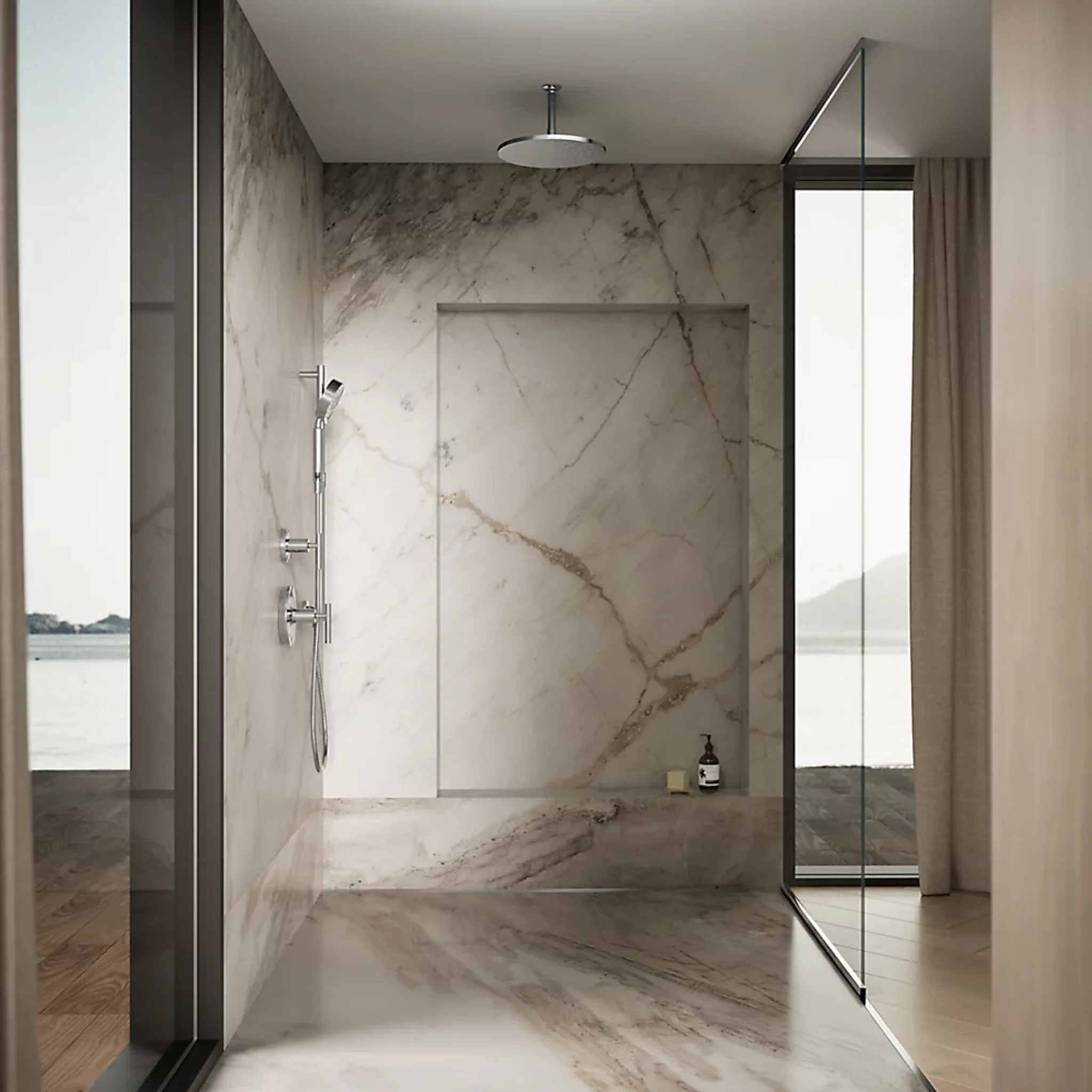 CONTEMPORARY ROUND 12" SINGLE-FUNCTION RAINHEAD - Image 9