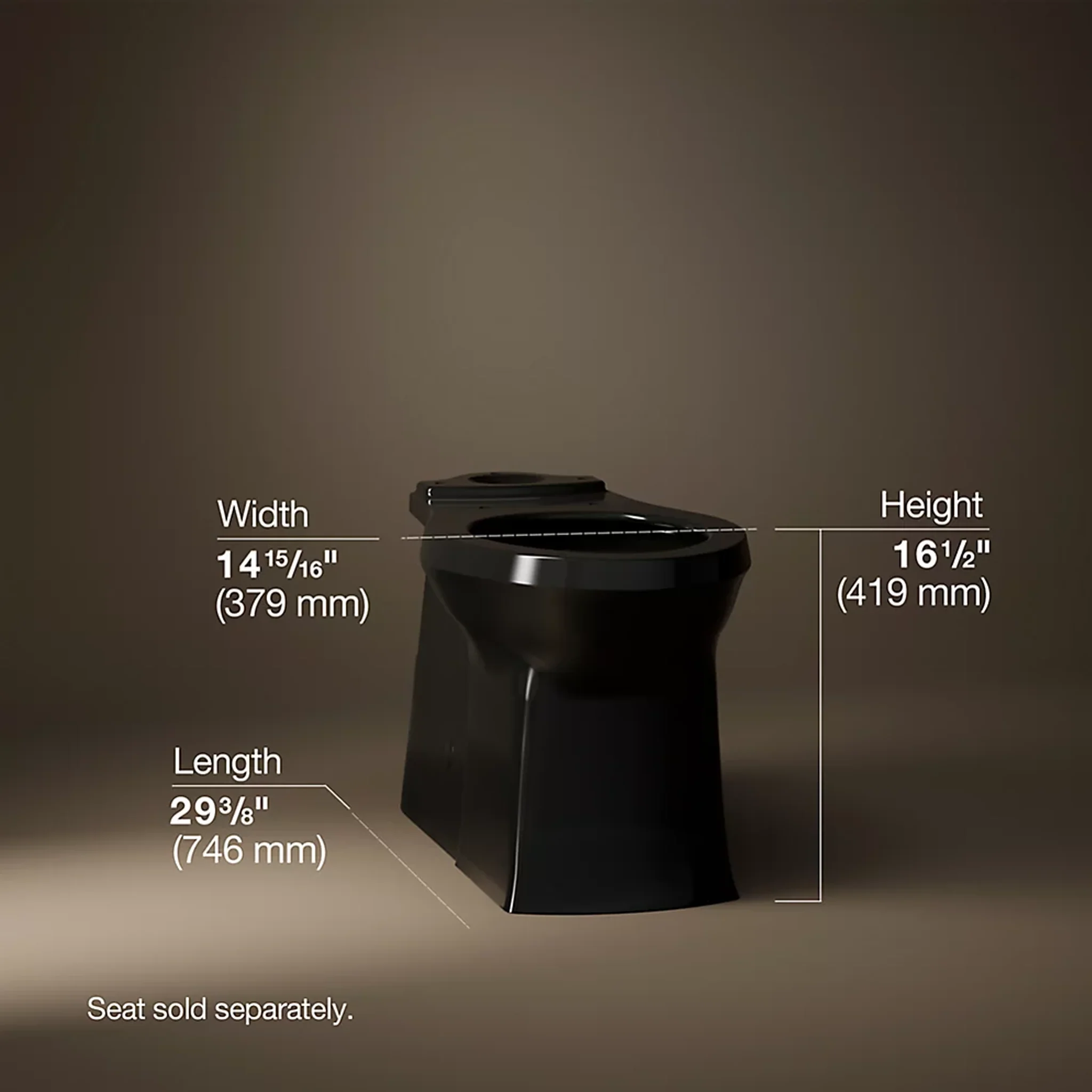 CORBELLE COMFORT HEIGHT ELONGATED TOILET BOWL ONLY - Image 8