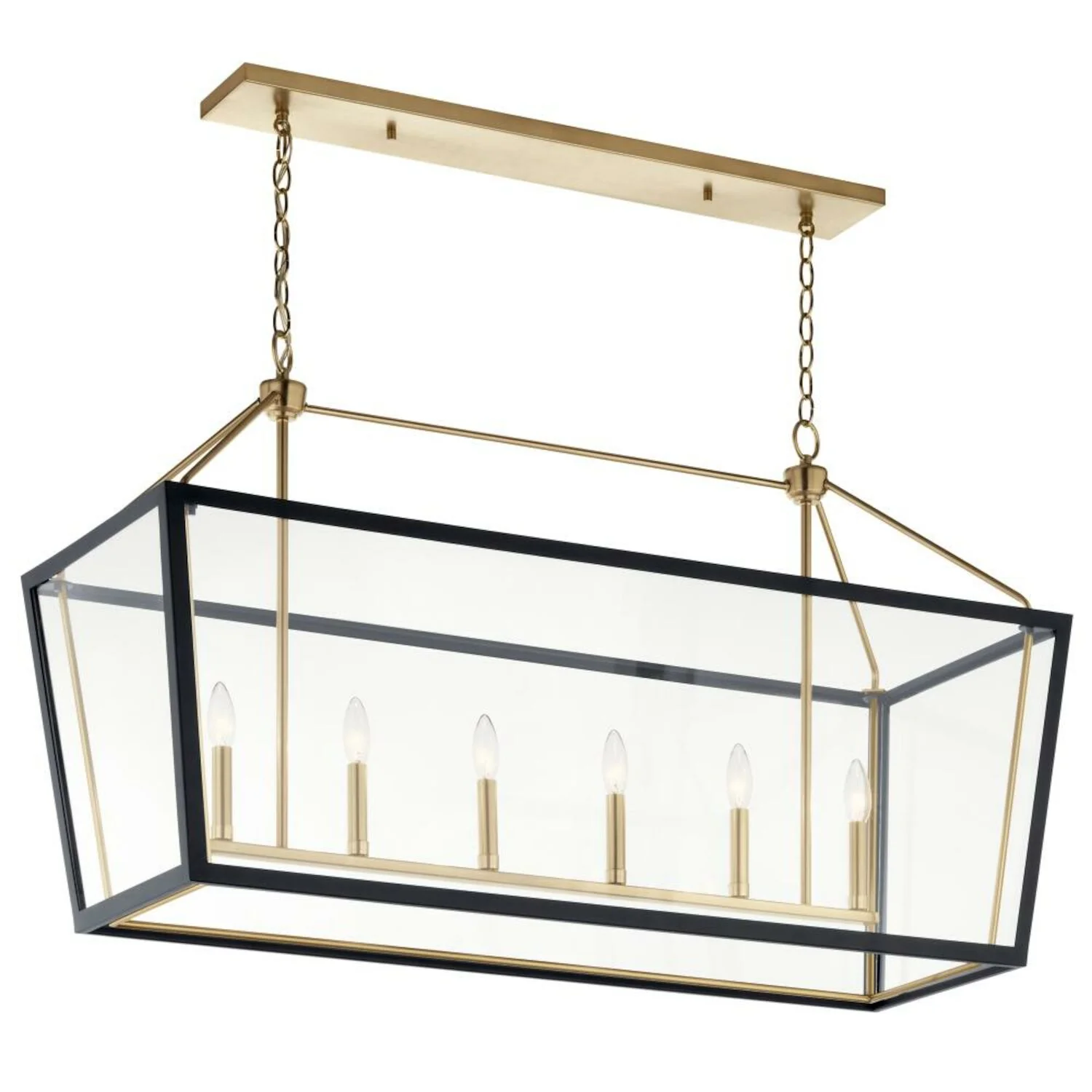 DELVIN 44" 6 LIGHT LINEAR CHANDELIER - Image 2