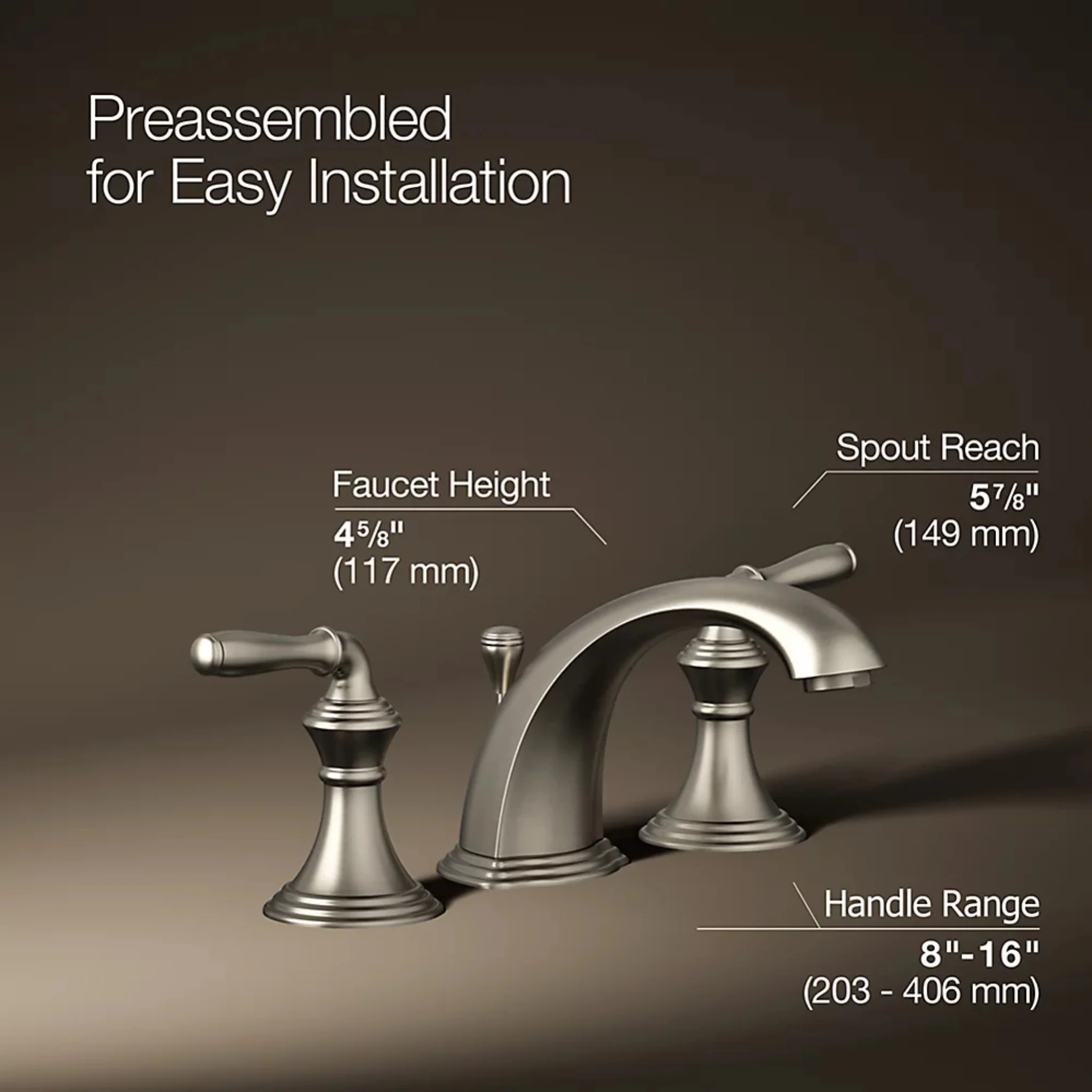 DEVONSHIRE WIDESPREAD BATHROOM SINK FAUCET - Image 10