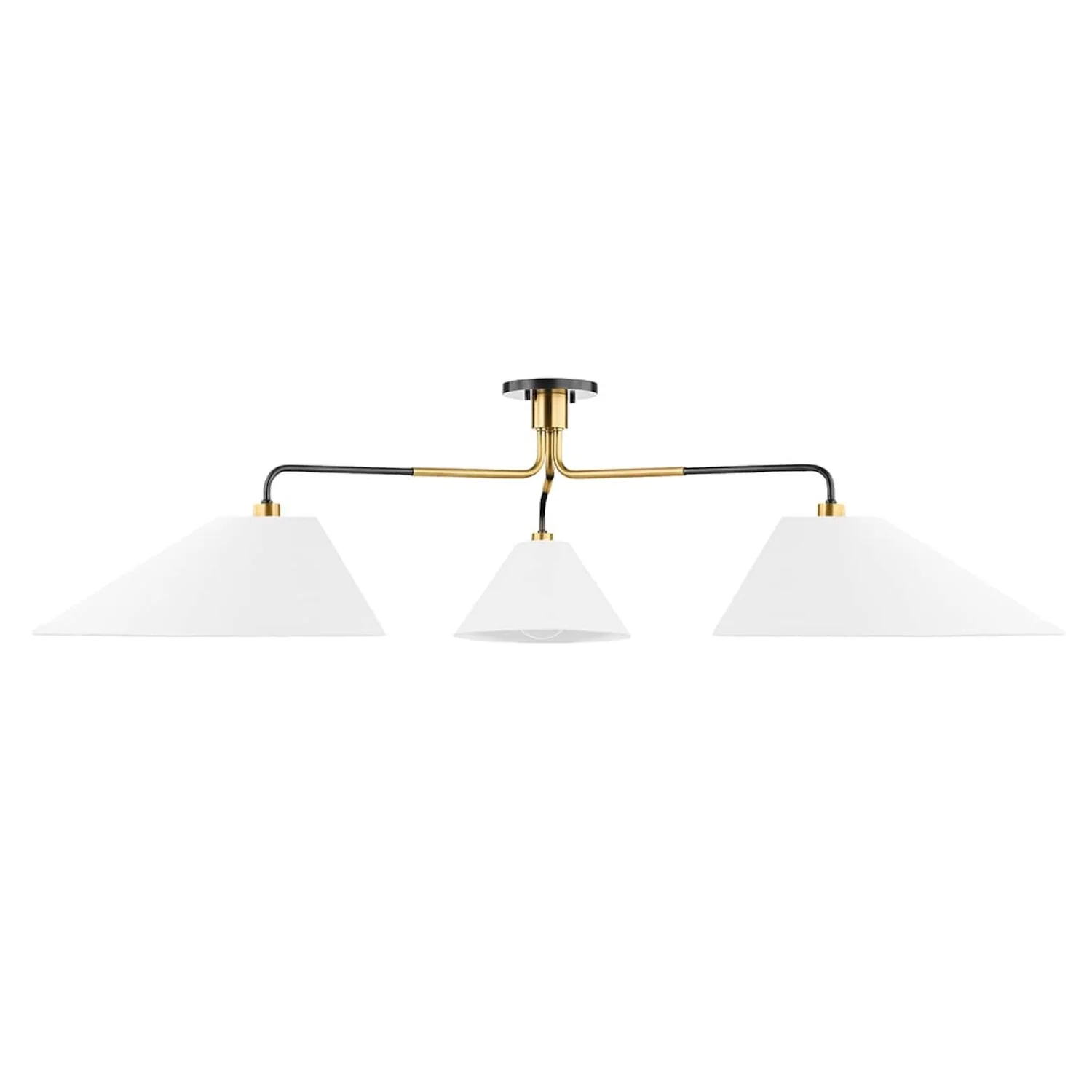 DUO 3 LIGHT SEMI FLUSH MOUT