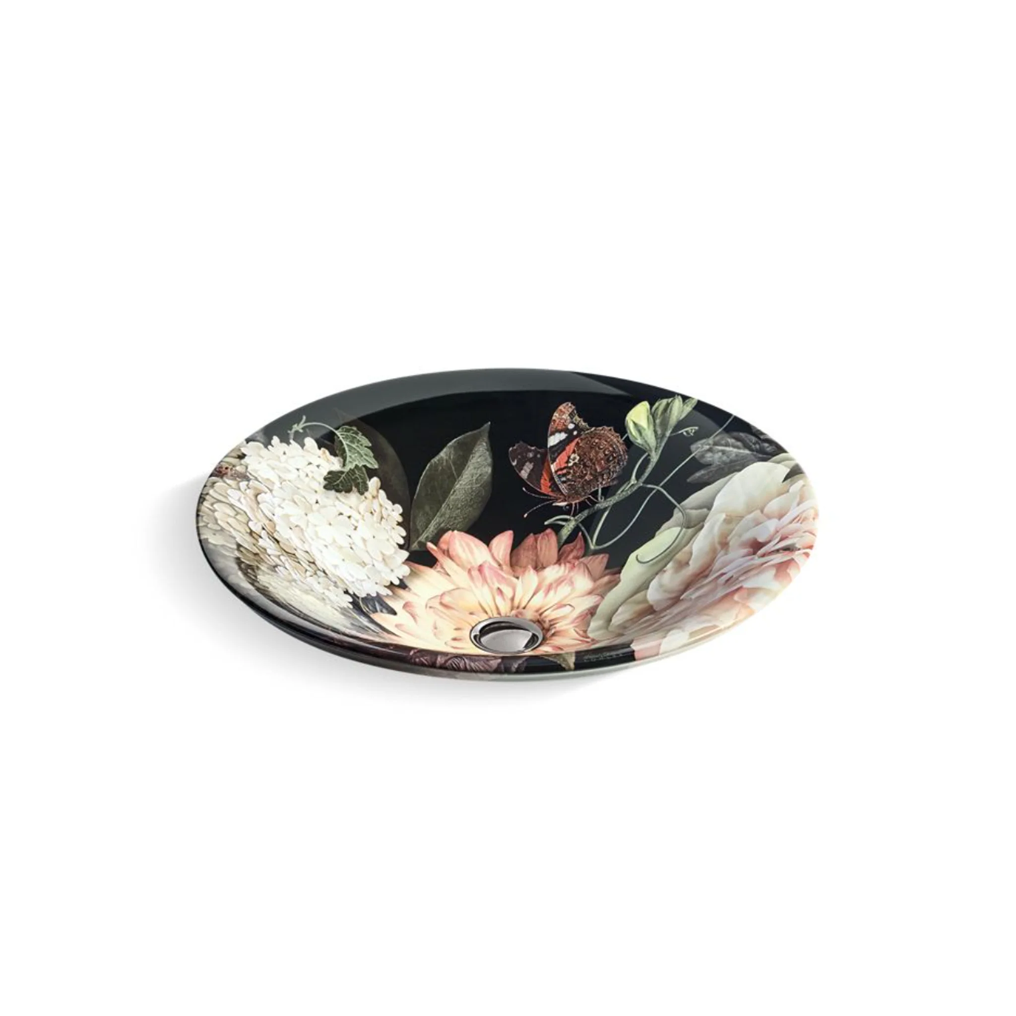 DUTCHMASTER BLUSH FLORAL CARILLON BATHROOM SINK