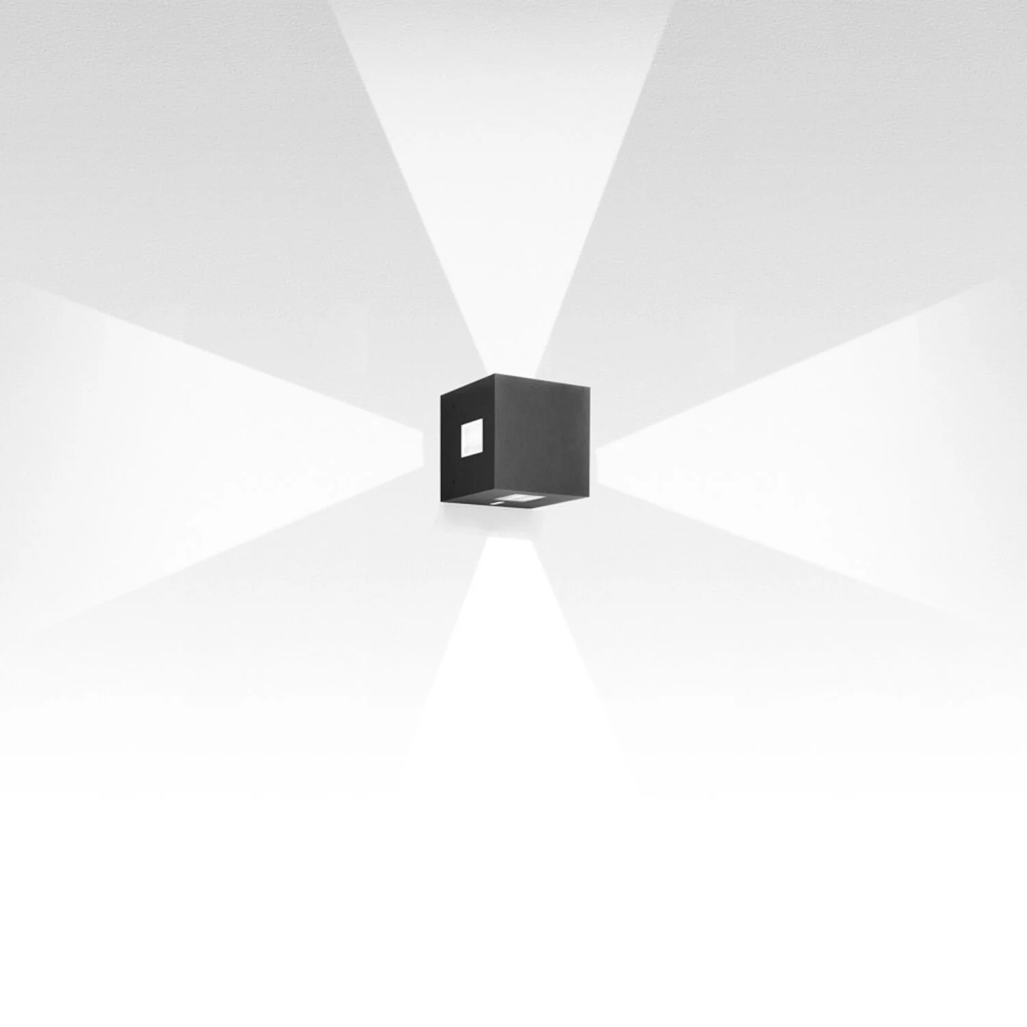 EFFETTO 14-INCH SQUARE DIRECT/INDIRECT 4-LARGE BEAMS WALL LIGHT - Image 2