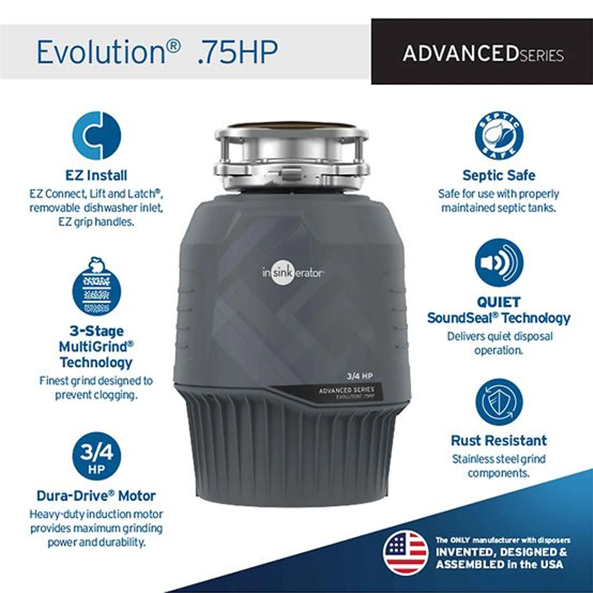 EVOLUTION .75HP WASTE DISPOSER - Image 4
