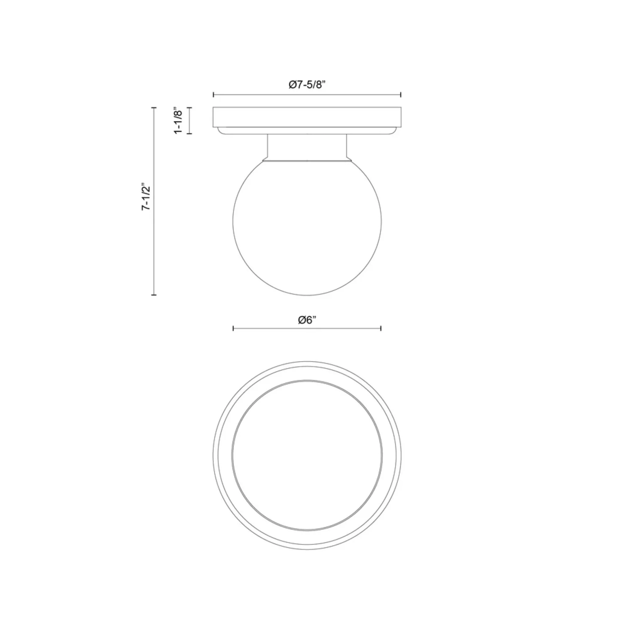 FIORE 6-IN SEMI-FLUSH MOUNT - Image 5