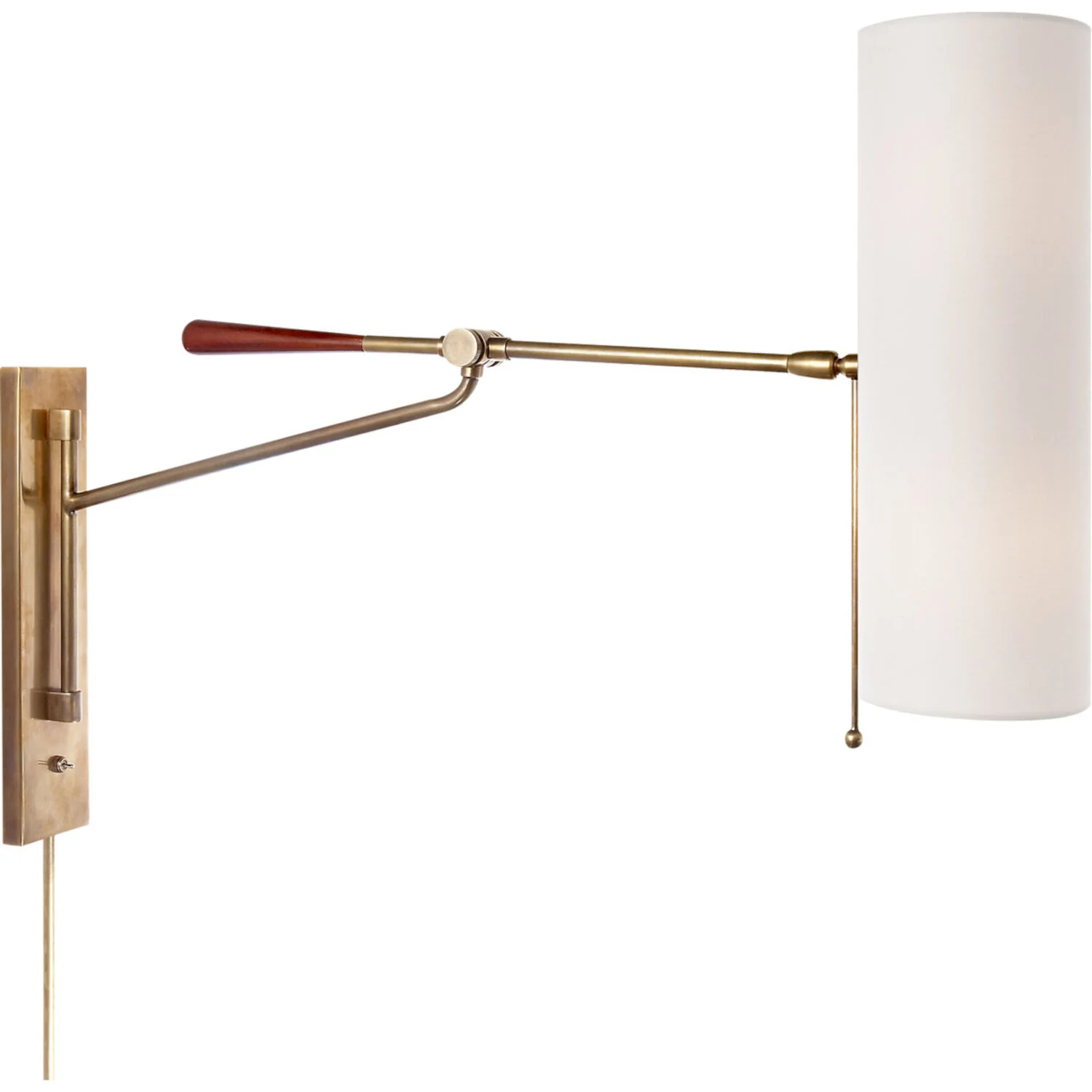 FRANKFORT 2-LIGHT 6-INCH ARTICULATING WALL LIGHT WITH LINEN SHADE - Image 2