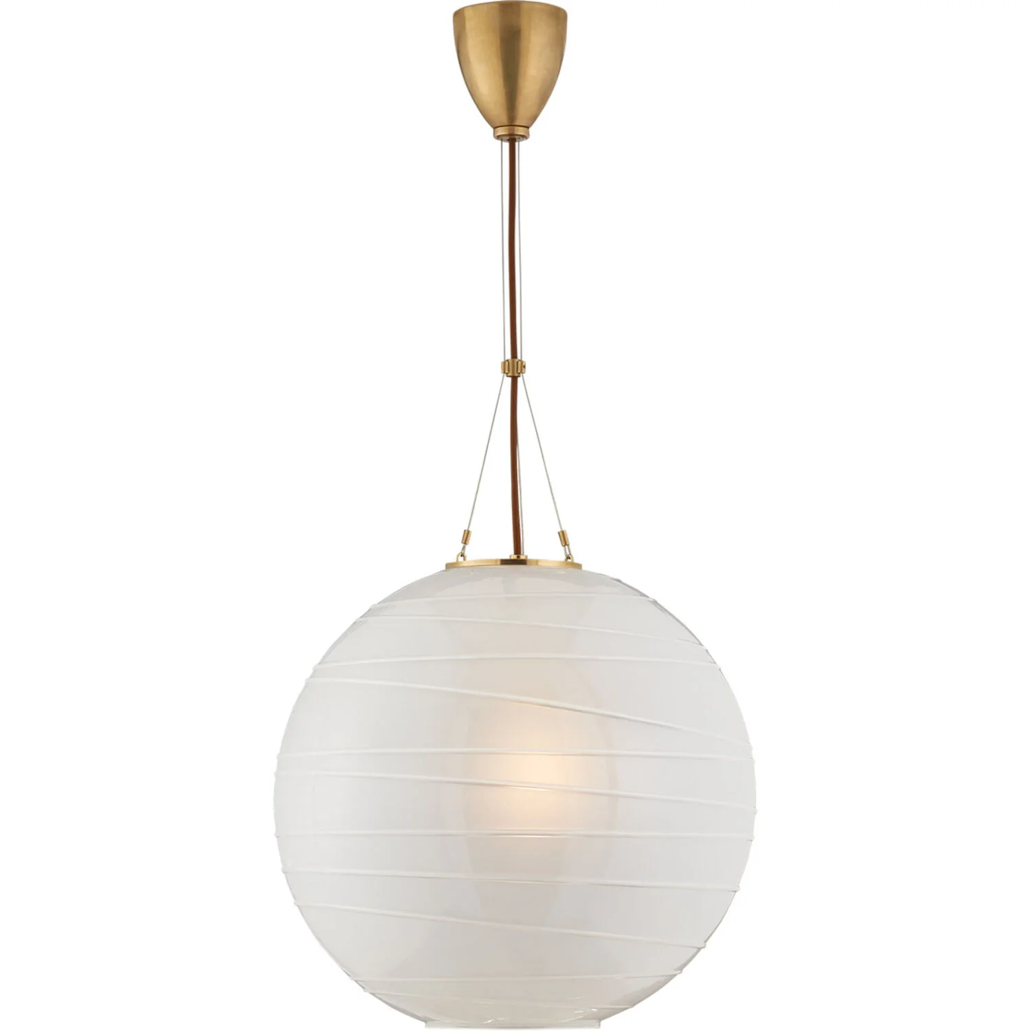 HAILEY 1-LIGHT 18-INCH PENDANT LIGHT WITH FROSTED GLASS SHADE - Image 2
