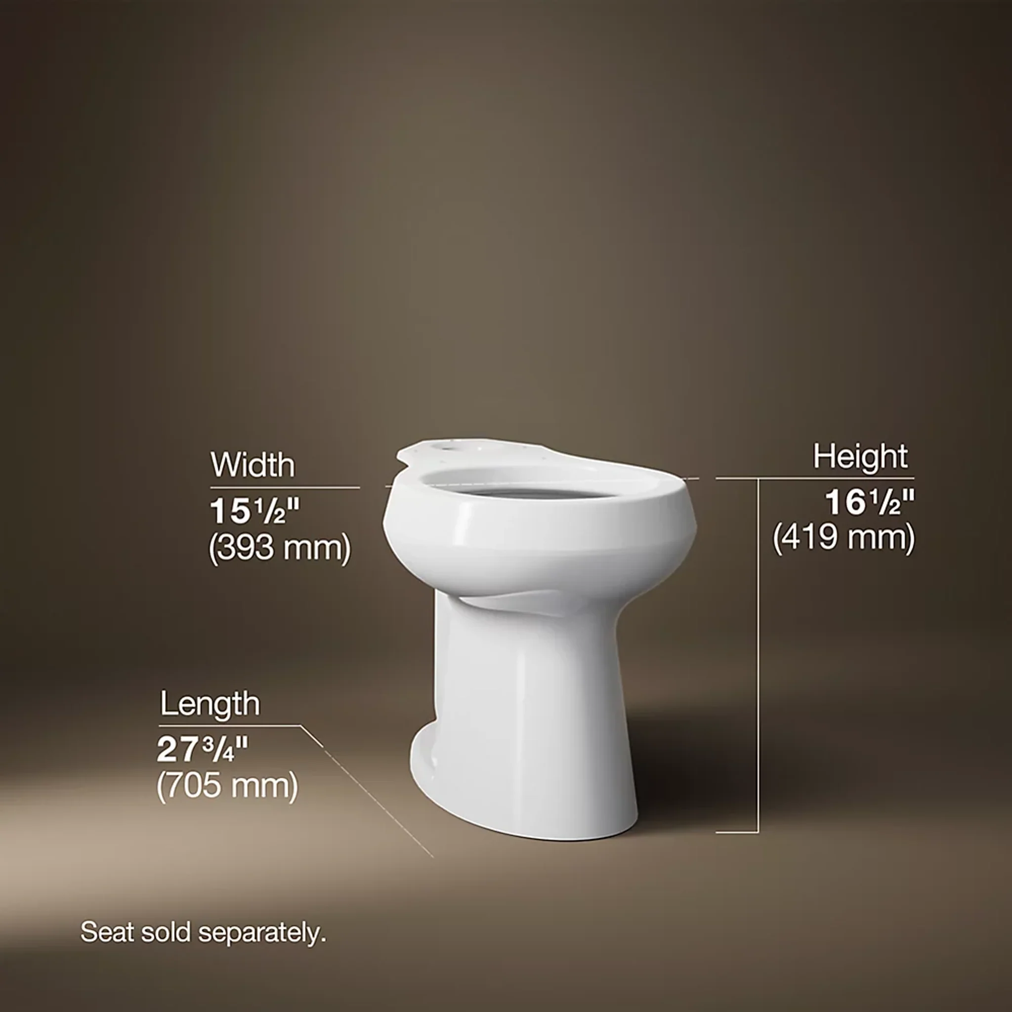 HIGHLINE ROUND-FRONT TOILET BOWL ONLY - Image 5