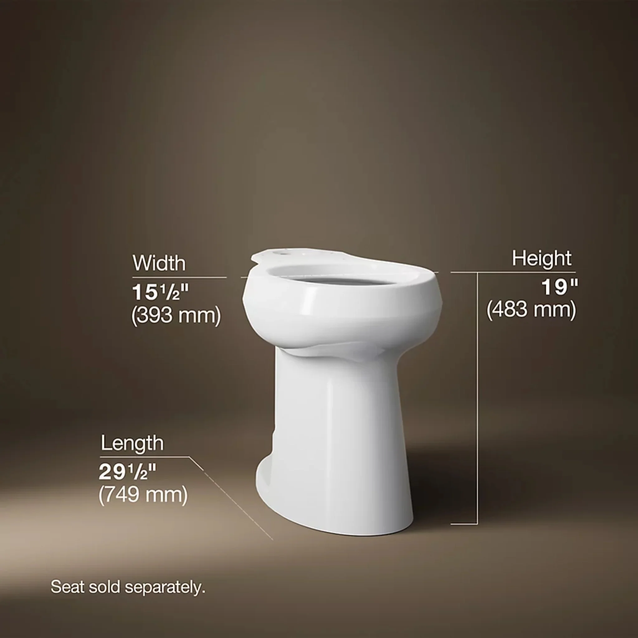 HIGHLINE TALL ELONGATED TOILET BOWL ONLY - Image 8