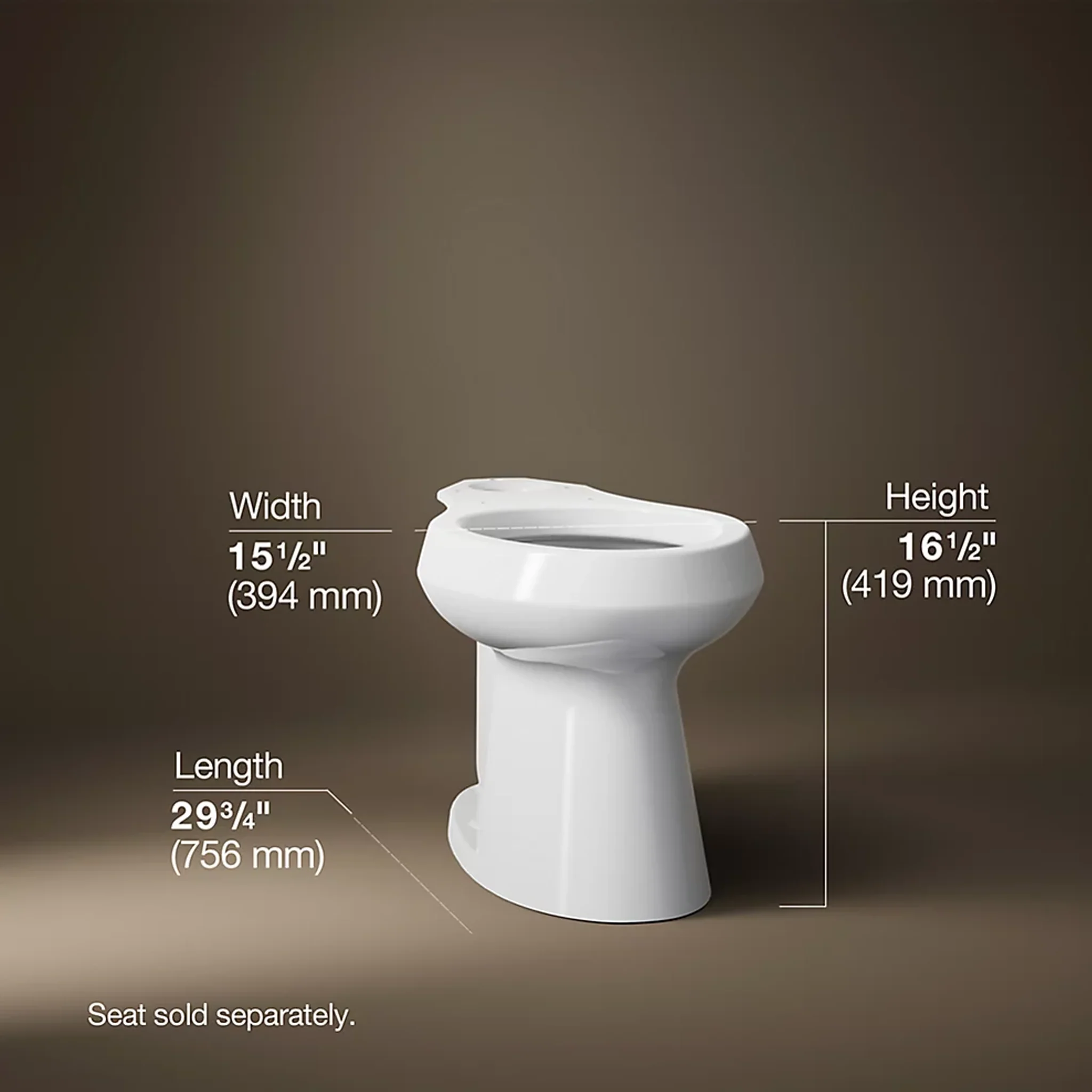 HIGHLINE® TWO-PIECE ELONGATED COMFORT HEIGHT TOILET BOWL ONLY - Image 6