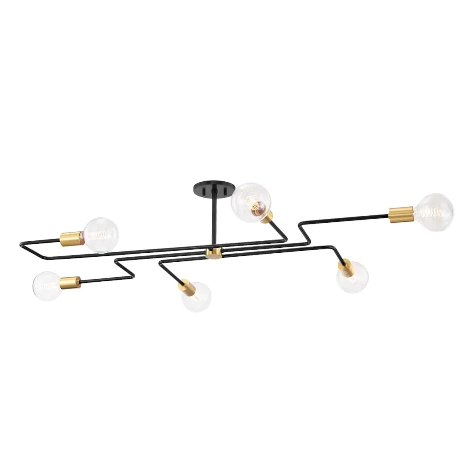 JENA 41" SIX LIGHT FLUSH MOUNT - Image 2