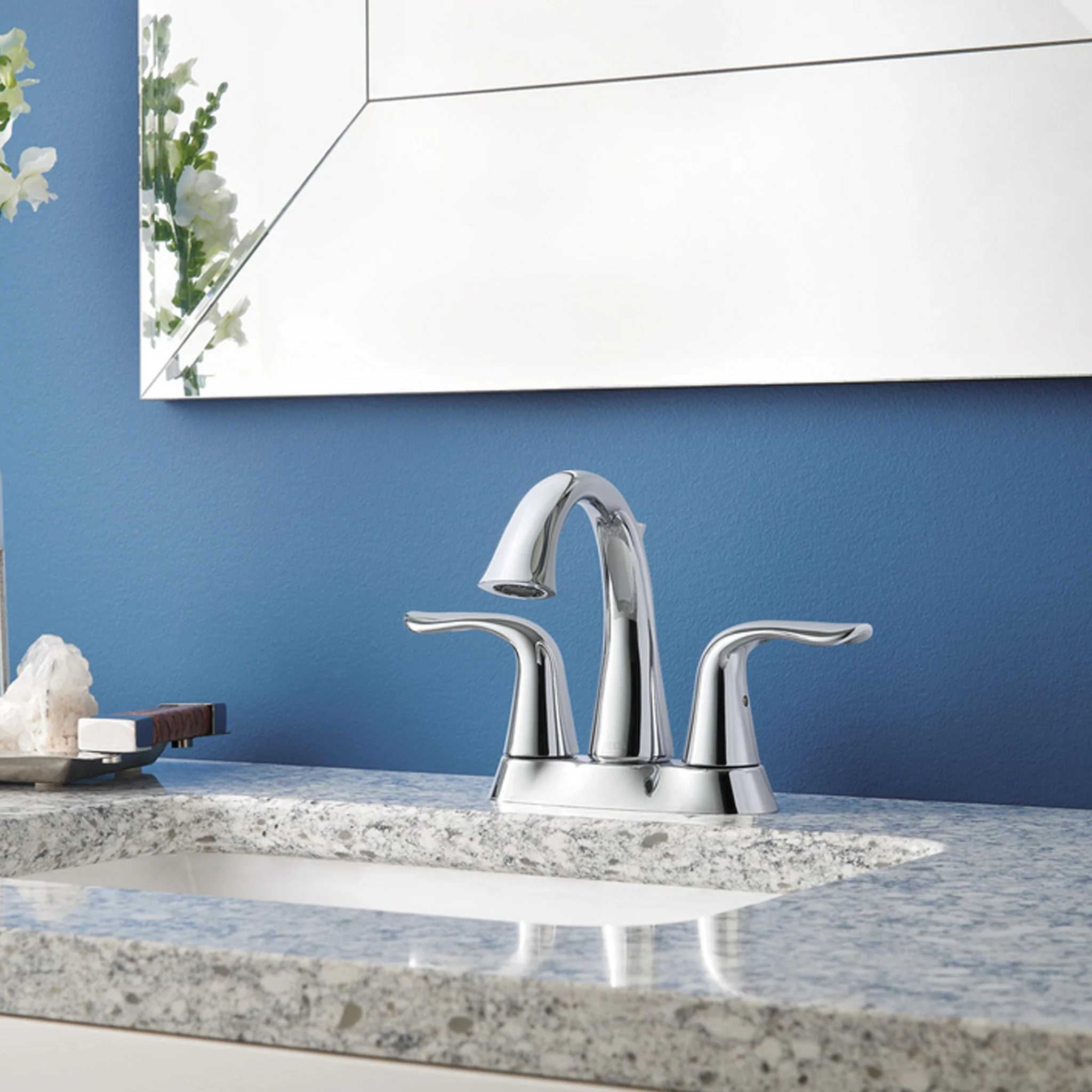 LAHARA TWO HANDLE CENTERSET CERAMIC VALVE LAVATORY FAUCET - Image 2