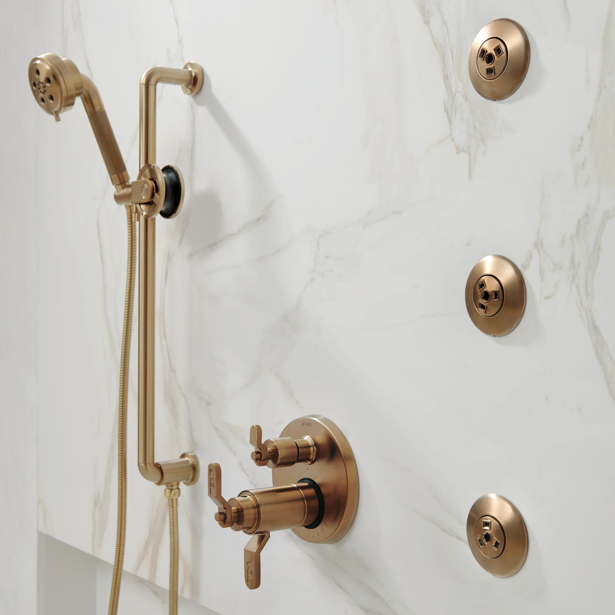 LITZE® TEMPASSURE® THERMOSTATIC VALVE WITH DIVERTER TRIM HANDLE KIT - INDUSTRIAL LEVER - Image 2
