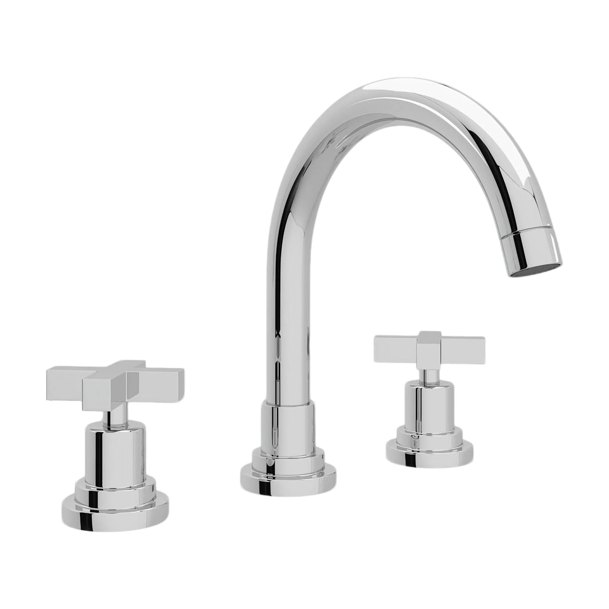 LOMBARDIA® WIDESPREAD LAVATORY FAUCET WITH C-SPOUT (CROSS HANDLE)