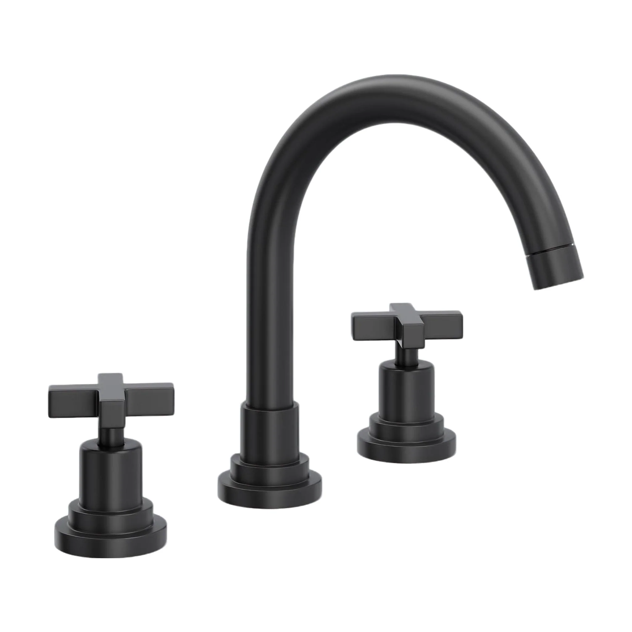 LOMBARDIA® WIDESPREAD LAVATORY FAUCET WITH C-SPOUT (CROSS HANDLE) - Image 2