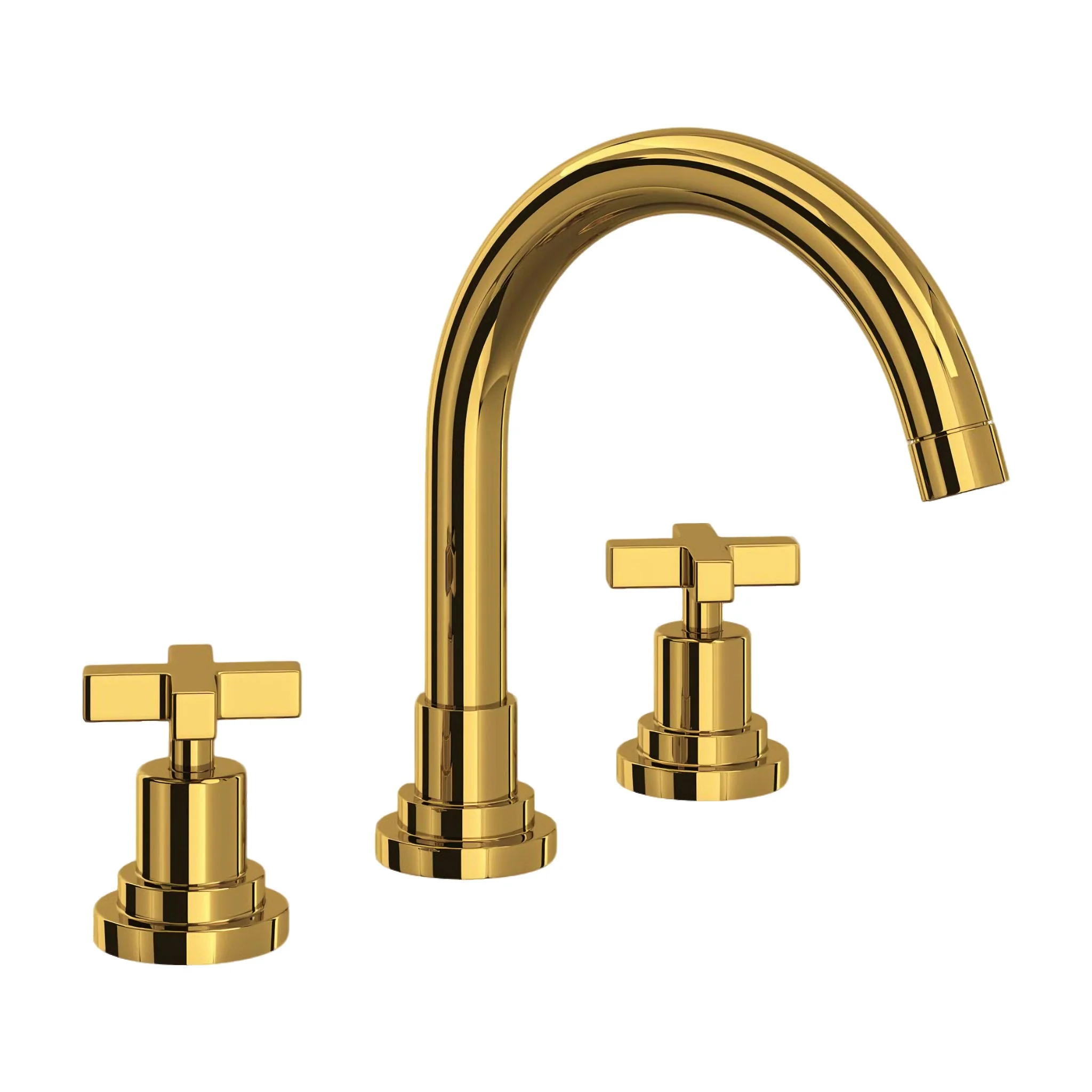 LOMBARDIA® WIDESPREAD LAVATORY FAUCET WITH C-SPOUT (CROSS HANDLE) - Image 6
