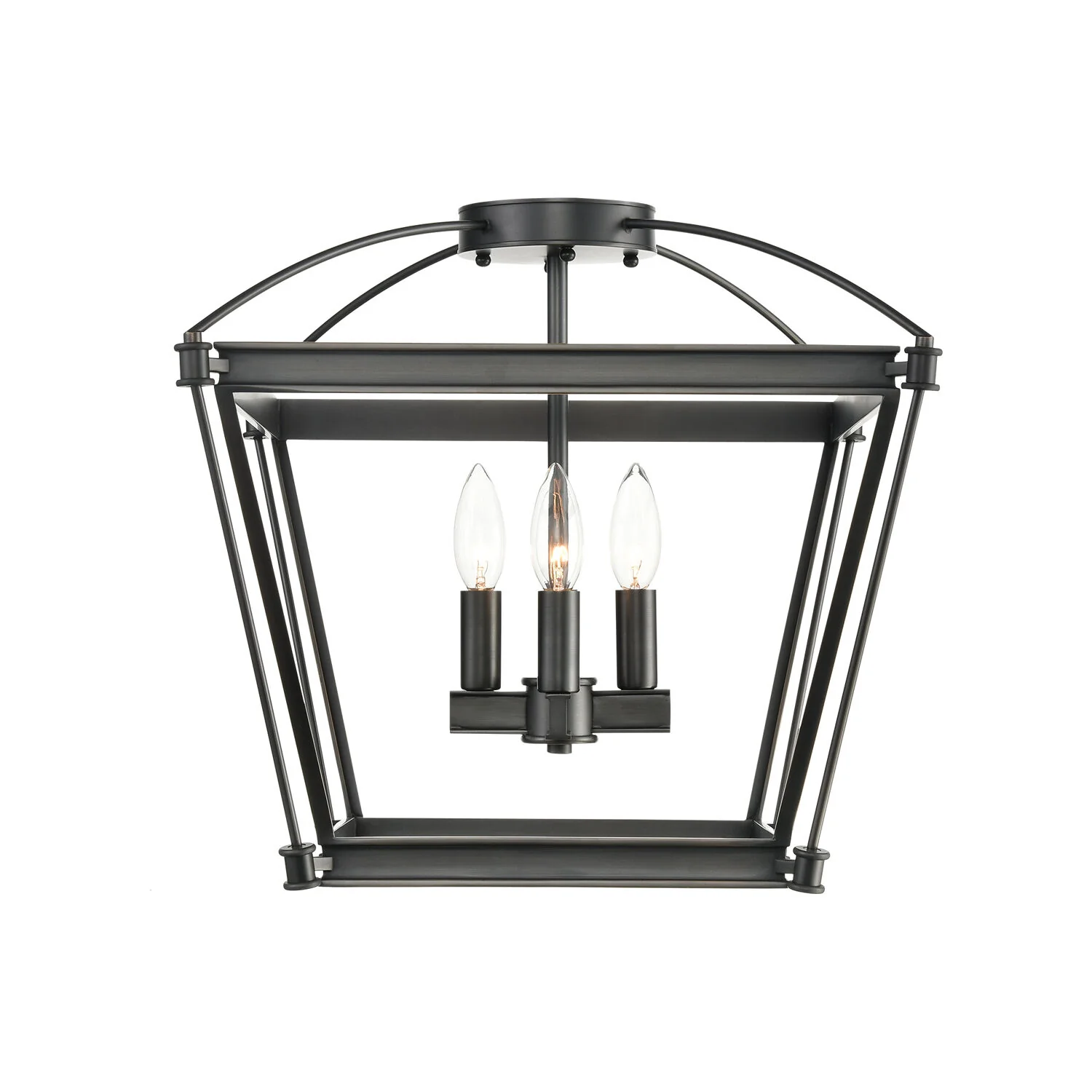 MANOR 4 LIGHT LARGE SEMI FLUSH MOUNT - Image 3