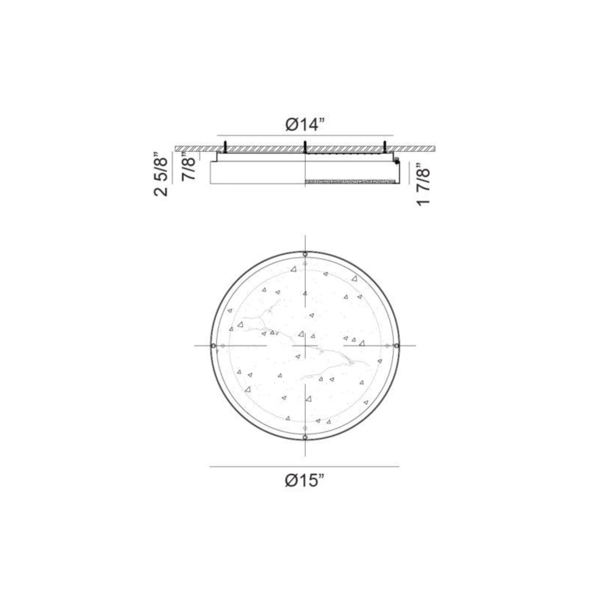 MARBLESTONE 1-LIGHT LED FLUSH MOUNT (MULTIPLE SIZES) - Image 5