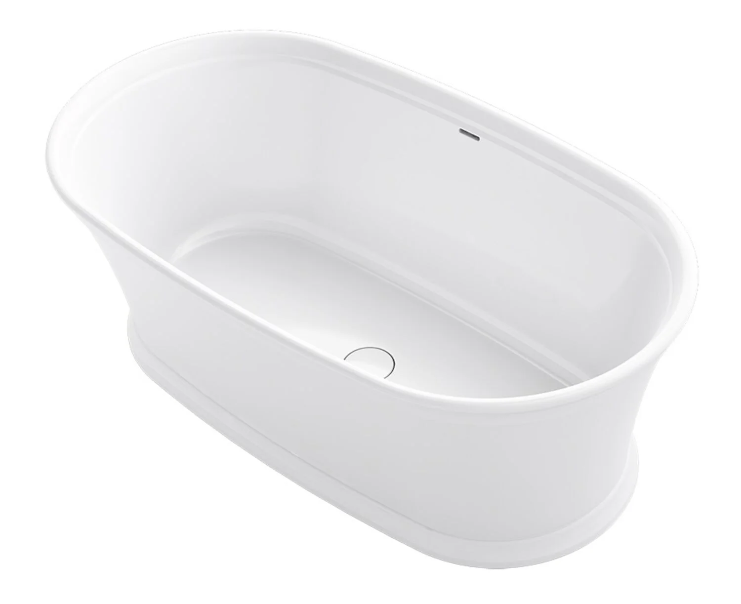 MEMOIRS® 66 X 36 INCHES FREESTANDING BATHTUB WITH CENTER TOE-TRAP DRAIN