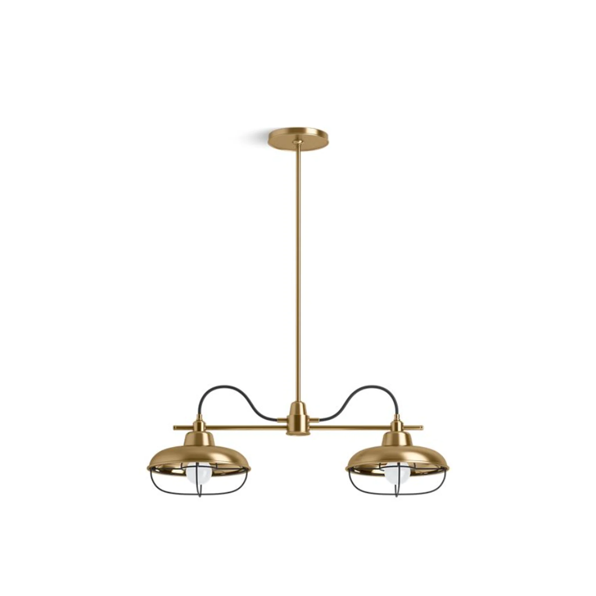 MODERN FARM 2-LIGHT LINEAR CHANDELIER