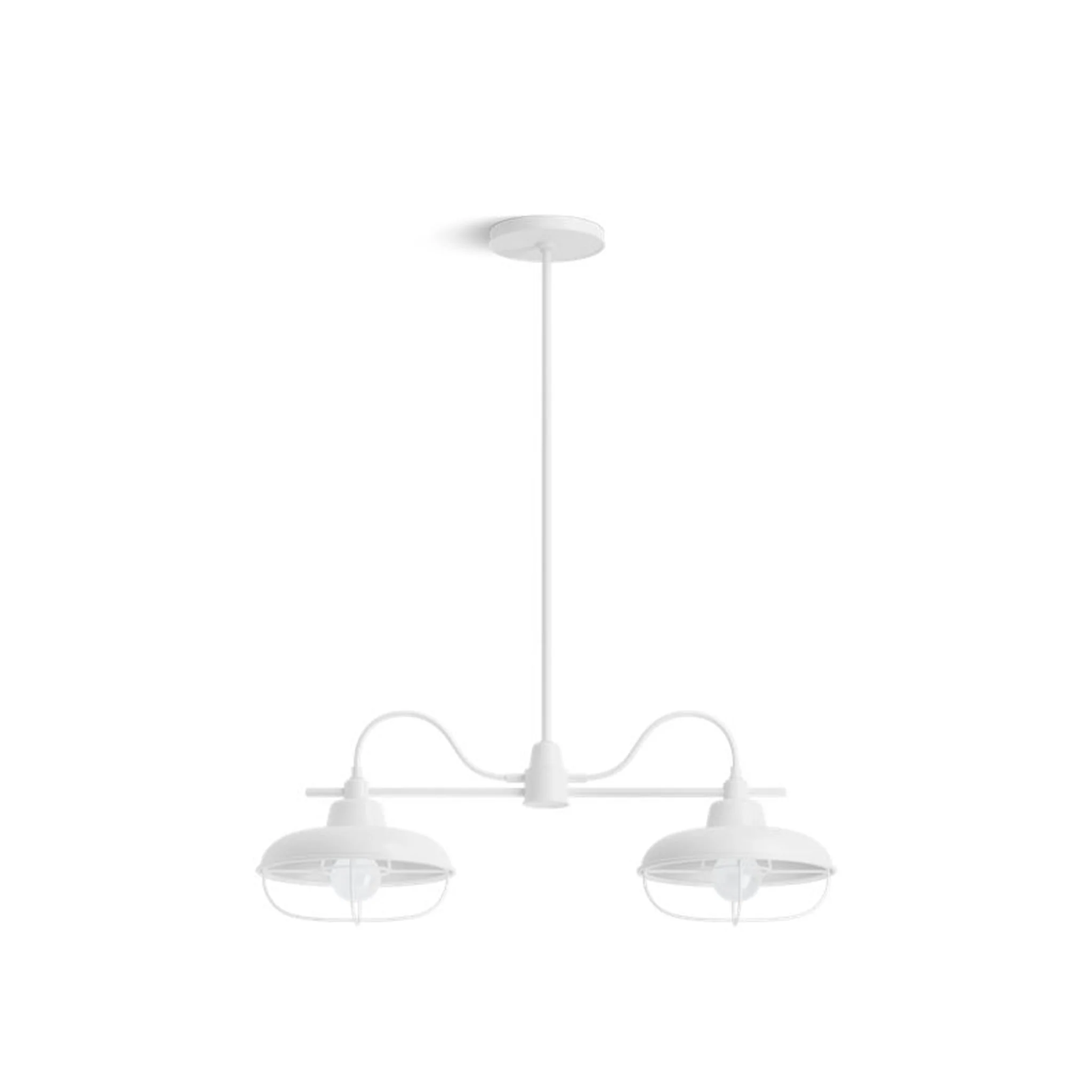 MODERN FARM 2-LIGHT LINEAR CHANDELIER - Image 2