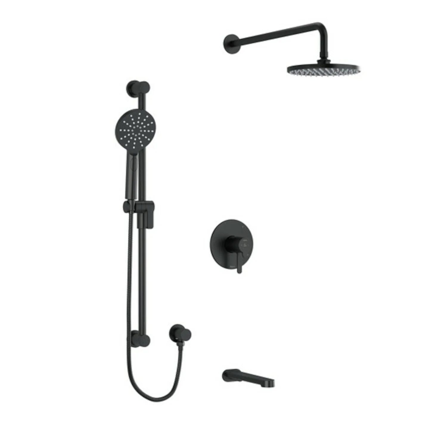 NIBI 1345 SHOWER KIT WITH HAND SHOWER, TUB SPOUT AND RAIN HEAD - Image 2