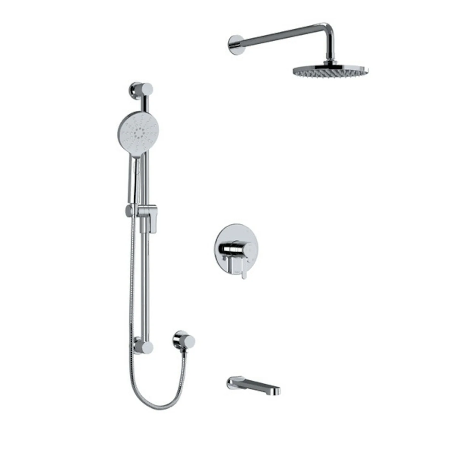 NIBI 1345 SHOWER KIT WITH HAND SHOWER, TUB SPOUT AND RAIN HEAD - Image 3