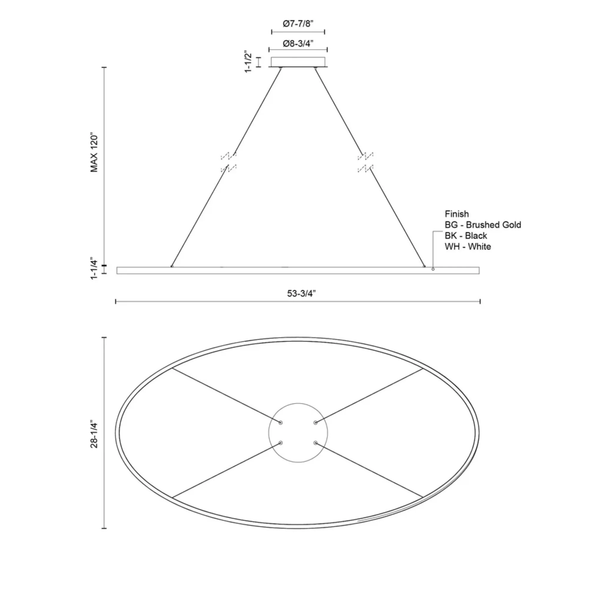 OVALE LED LINEAR PENDANT (MULTIPLE SIZES) - Image 10