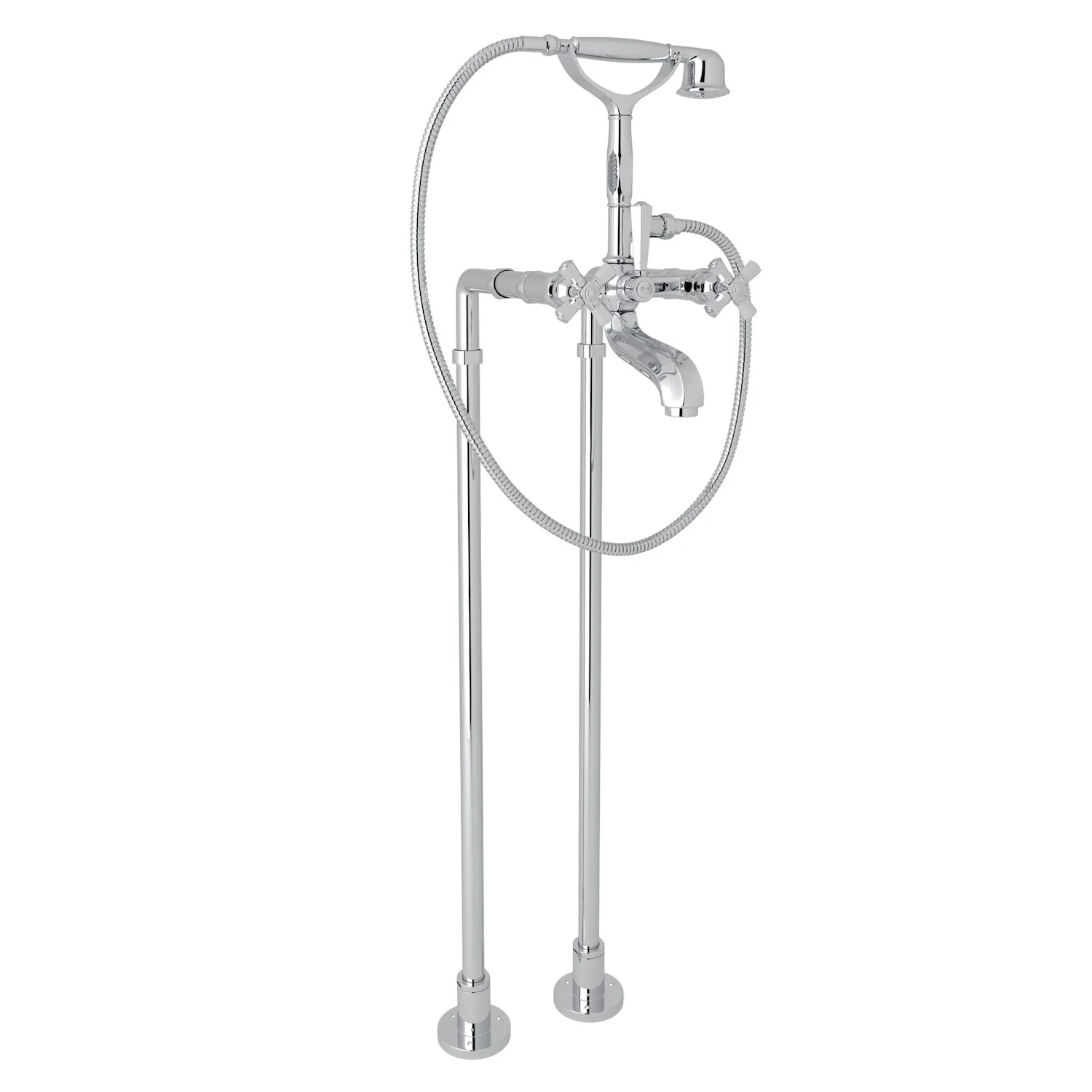 PALLADIAN® FLOOR MOUNT TUB FILLER (CROSS HANDLE)