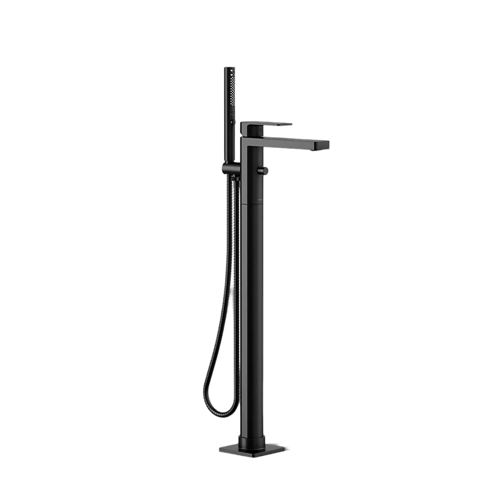 PARALLEL FLOOR MOUNT BATH FILLER TRIM WITH HANDSHOWER