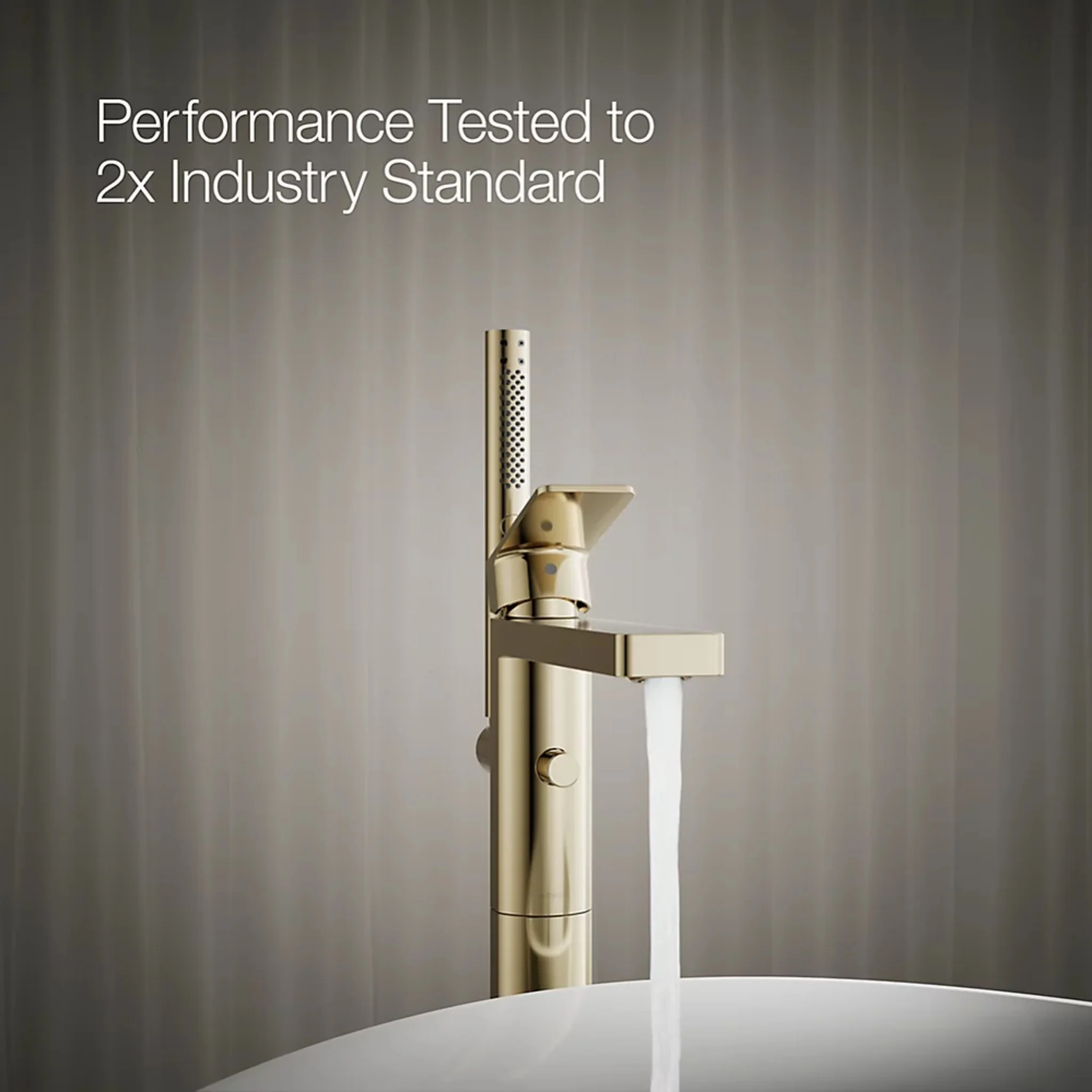 PARALLEL FLOOR MOUNT BATH FILLER TRIM WITH HANDSHOWER - Image 29